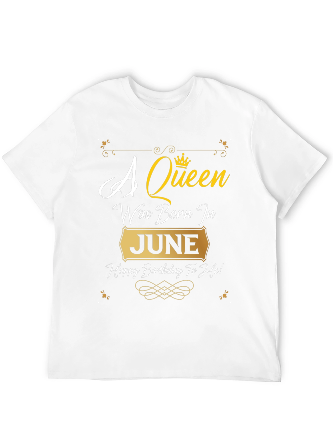 Black A Queen Was Born In June Birthday T-Shirt view 12
