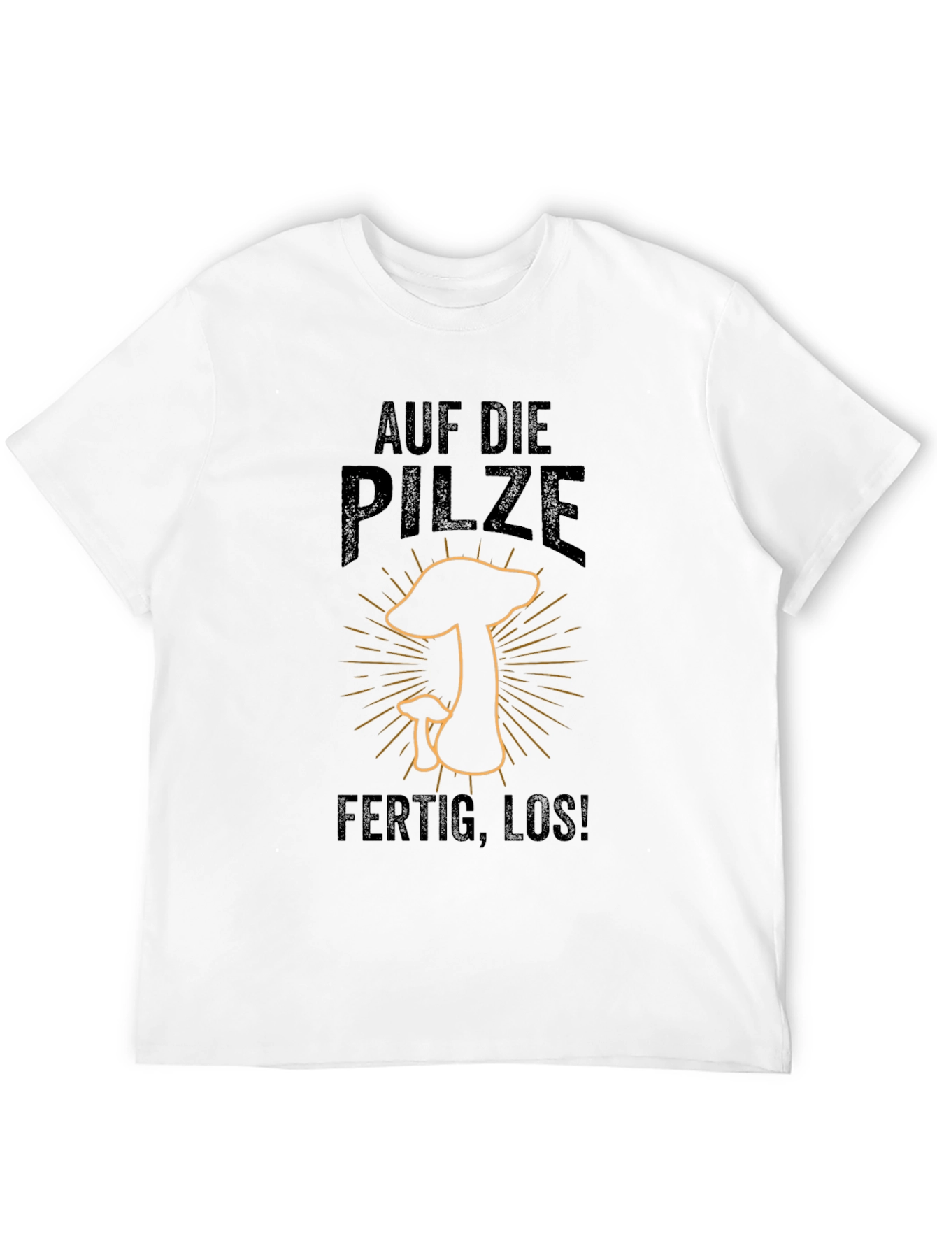Black Auf Die Pilze - Ready to Hunt Mushrooms T-Shirt view 12