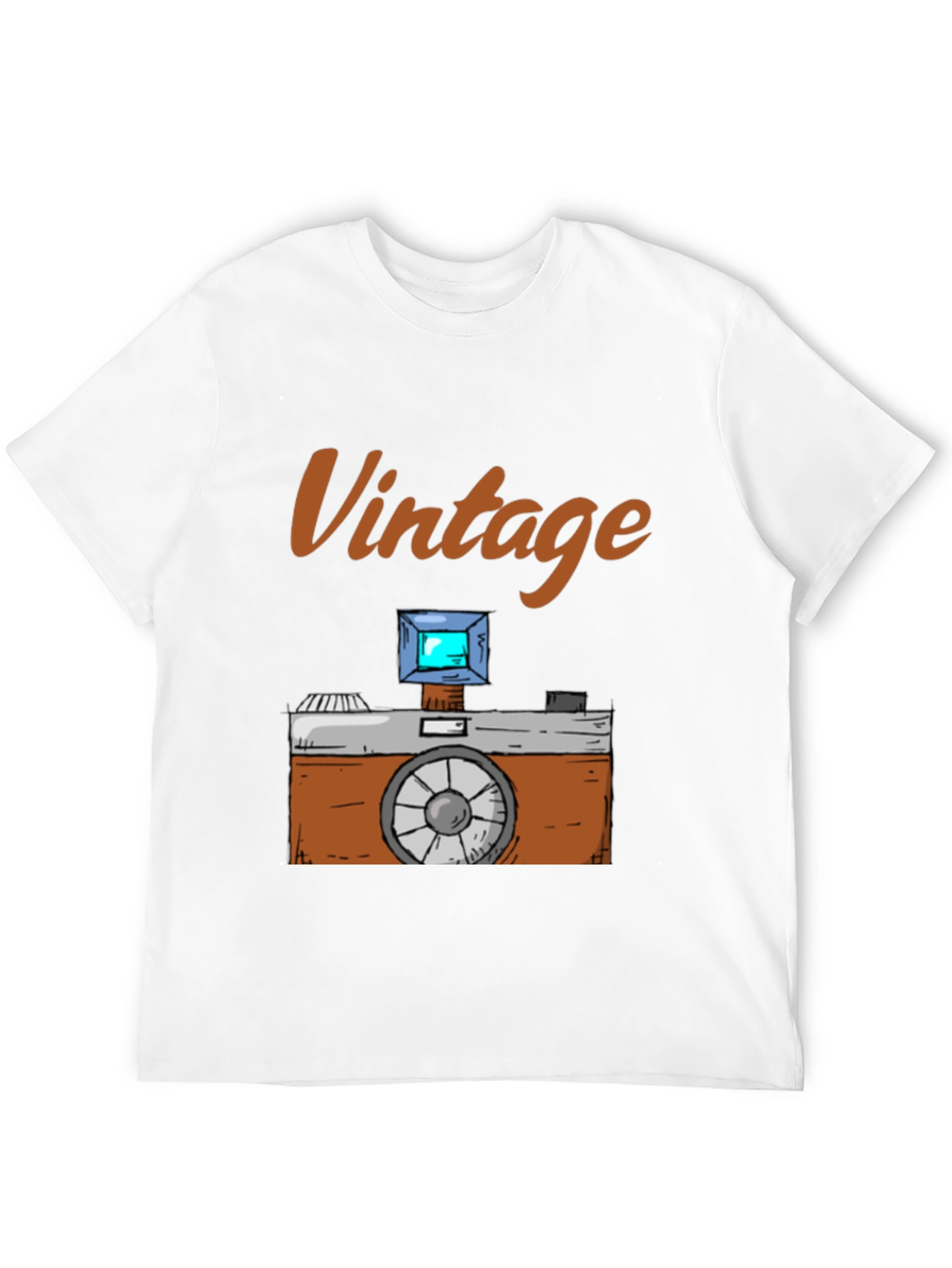 Black Vintage Camera Graphic T-Shirt - Classic Style view 12