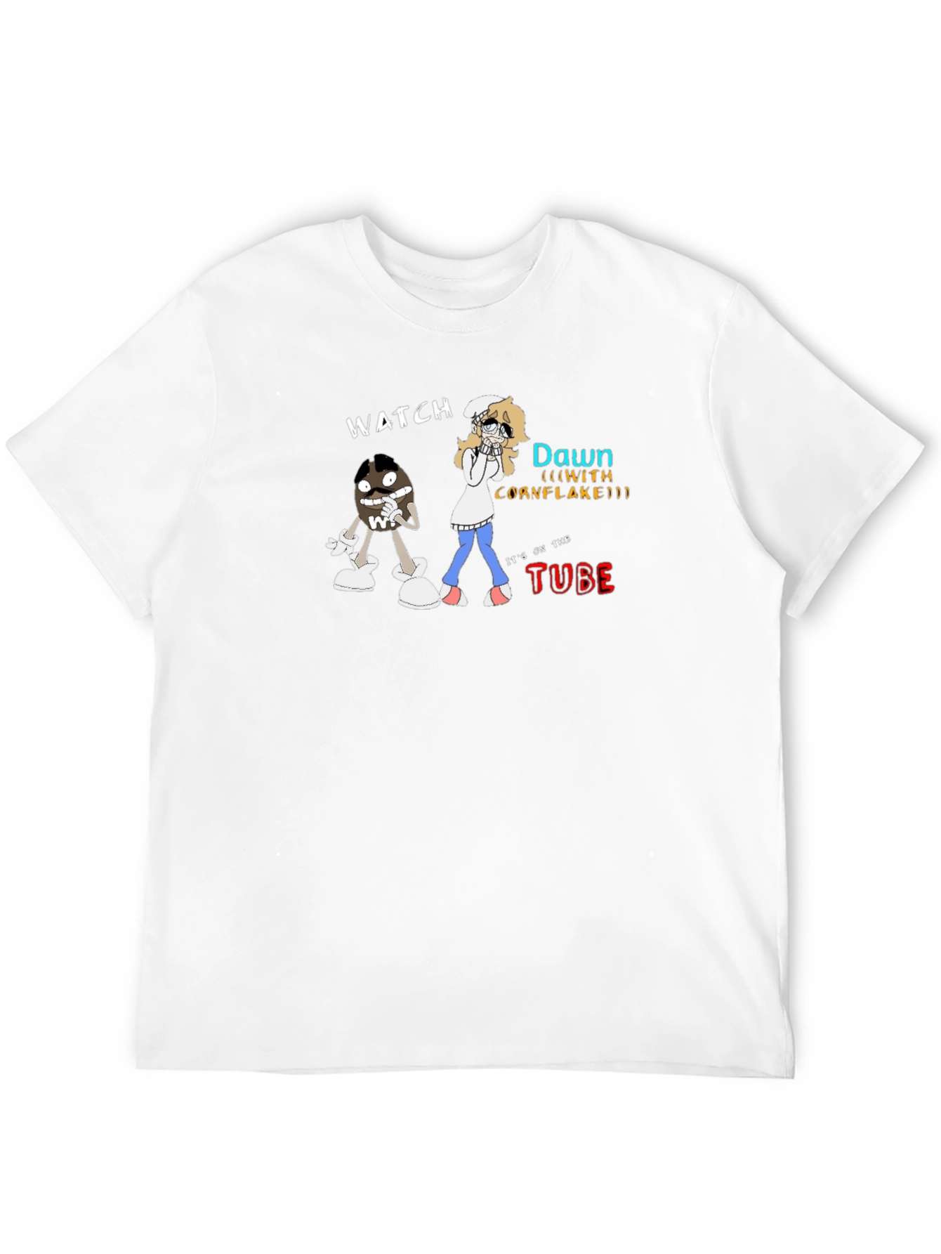 Black Watch Dawn (with Cornflake) T-Shirt - Funny Cartoon Tee view 12