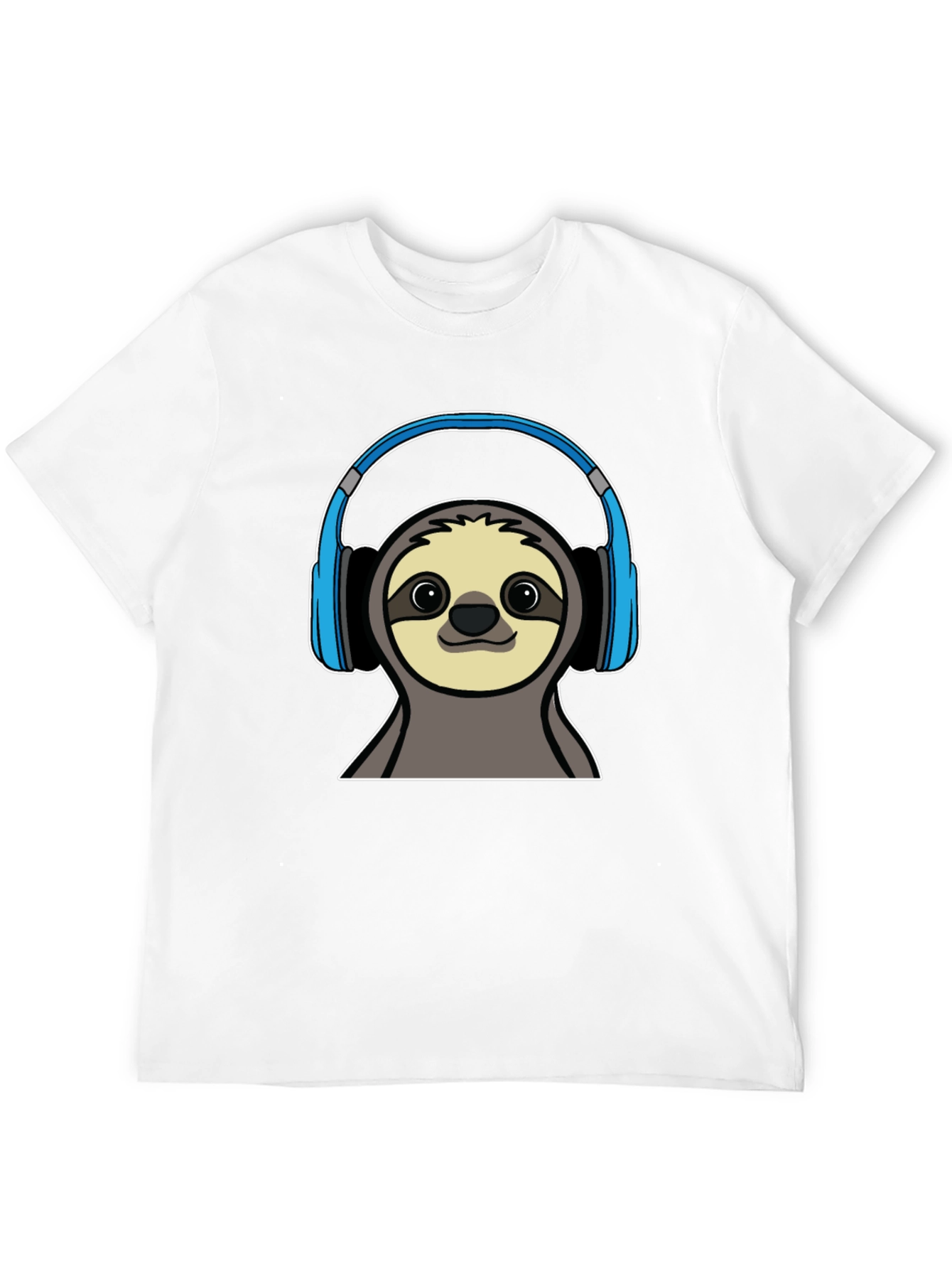 Black Sloth DJ T-Shirt - Cool Animal Graphic Tee view 12