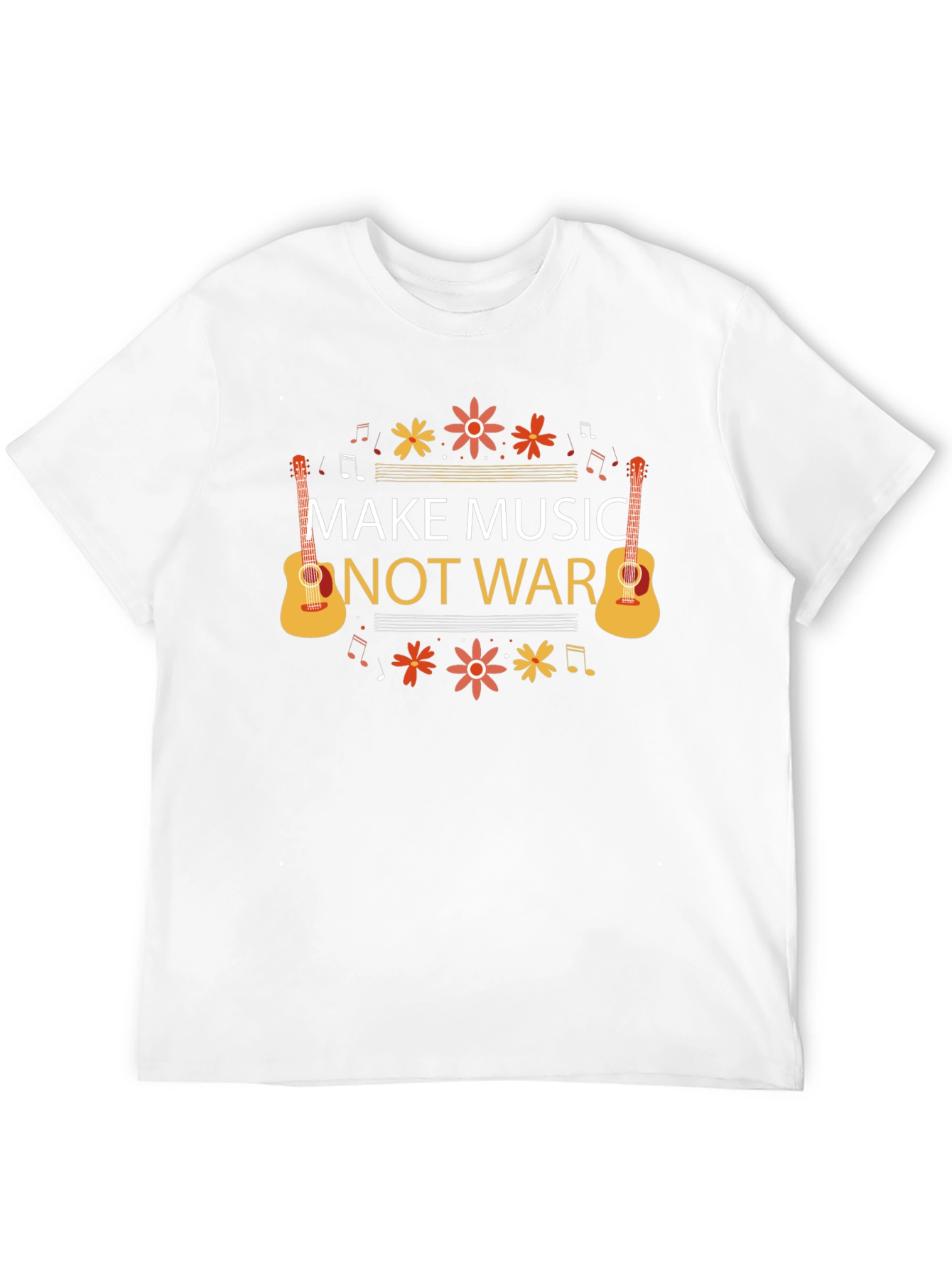 Black Make Music Not War Graphic Tee view 12