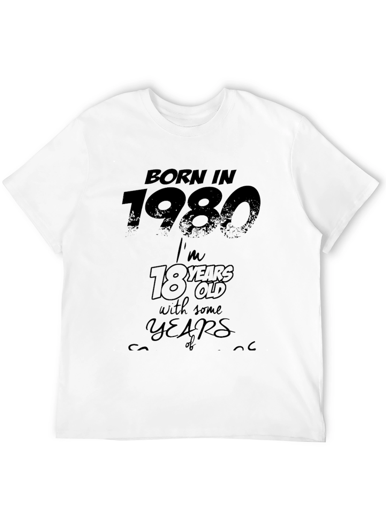 Black Born In 1980 T-Shirt view 12