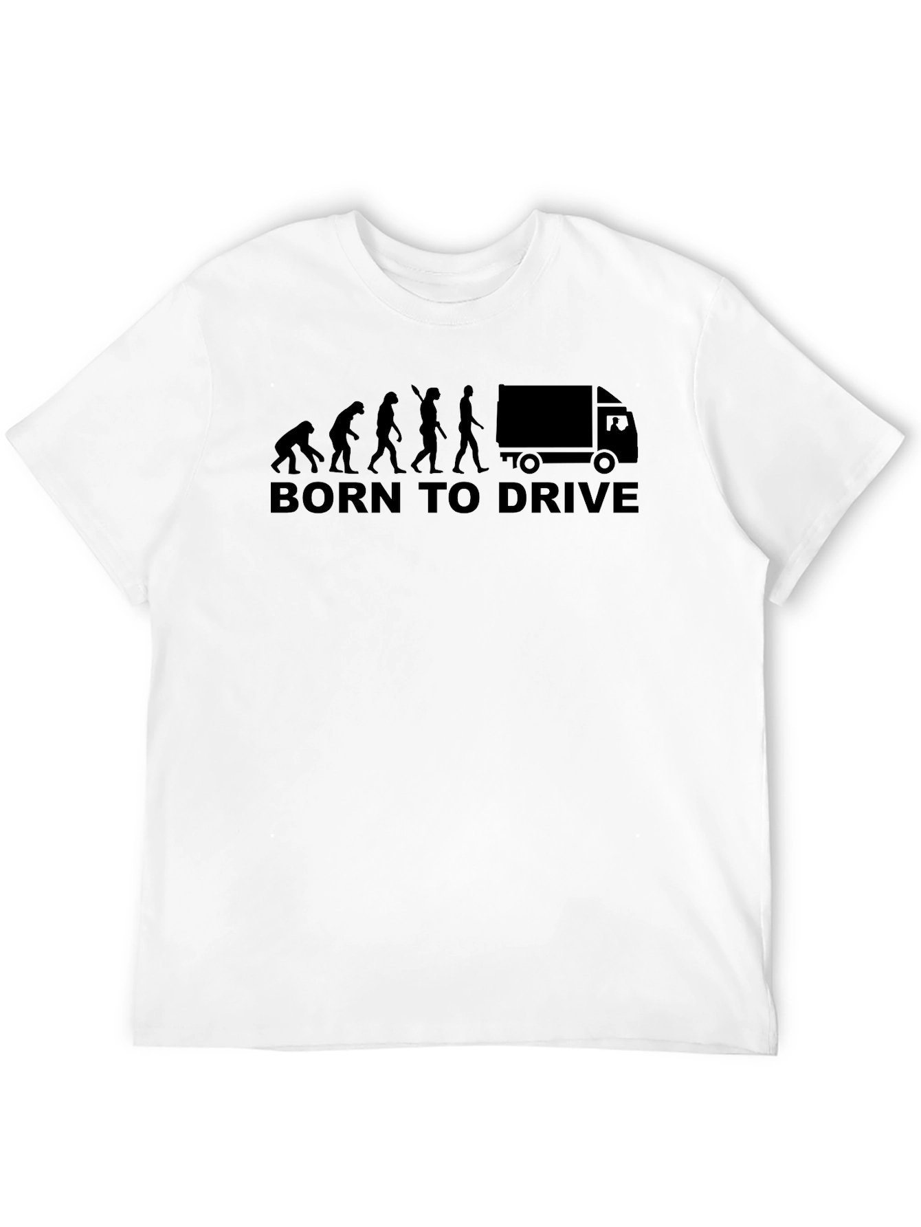 Black Born to Drive Evolution T-Shirt - Trucker Tee view 12