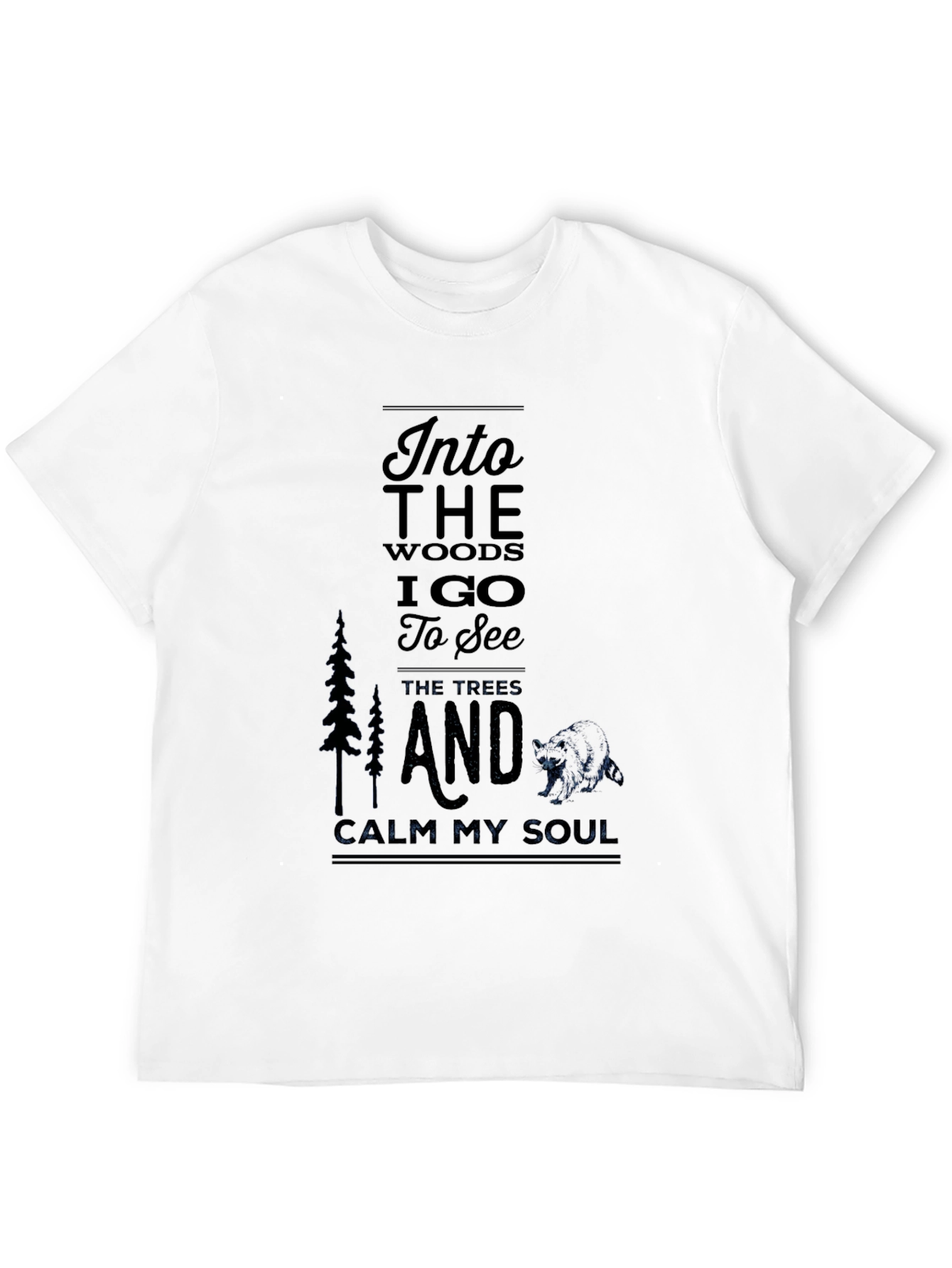 Black Into the Woods Graphic T-Shirt view 12