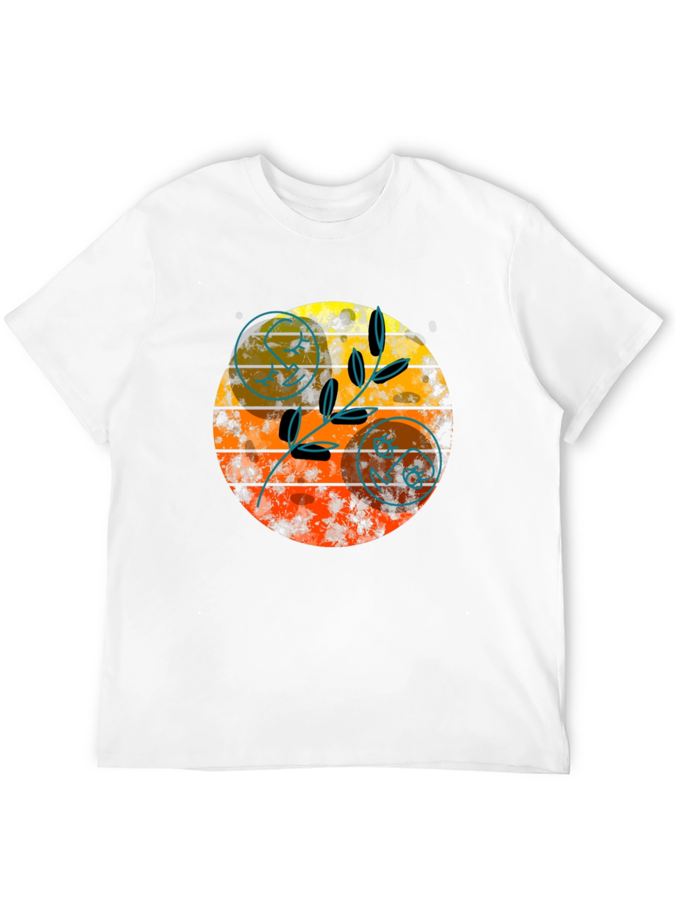 Black Retro Sunset Graphic Tee - Stylish Black T-Shirt view 12