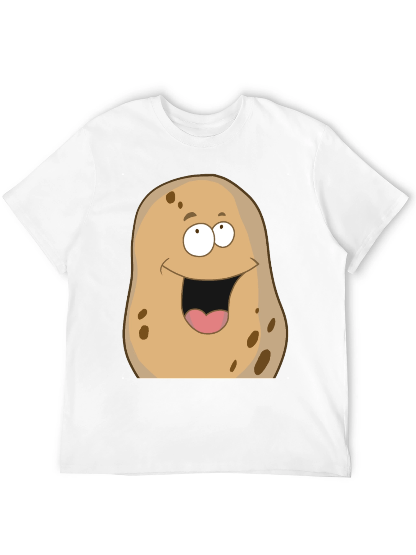Black Funny Potato Graphic T-Shirt - Unisex Black Tee view 12