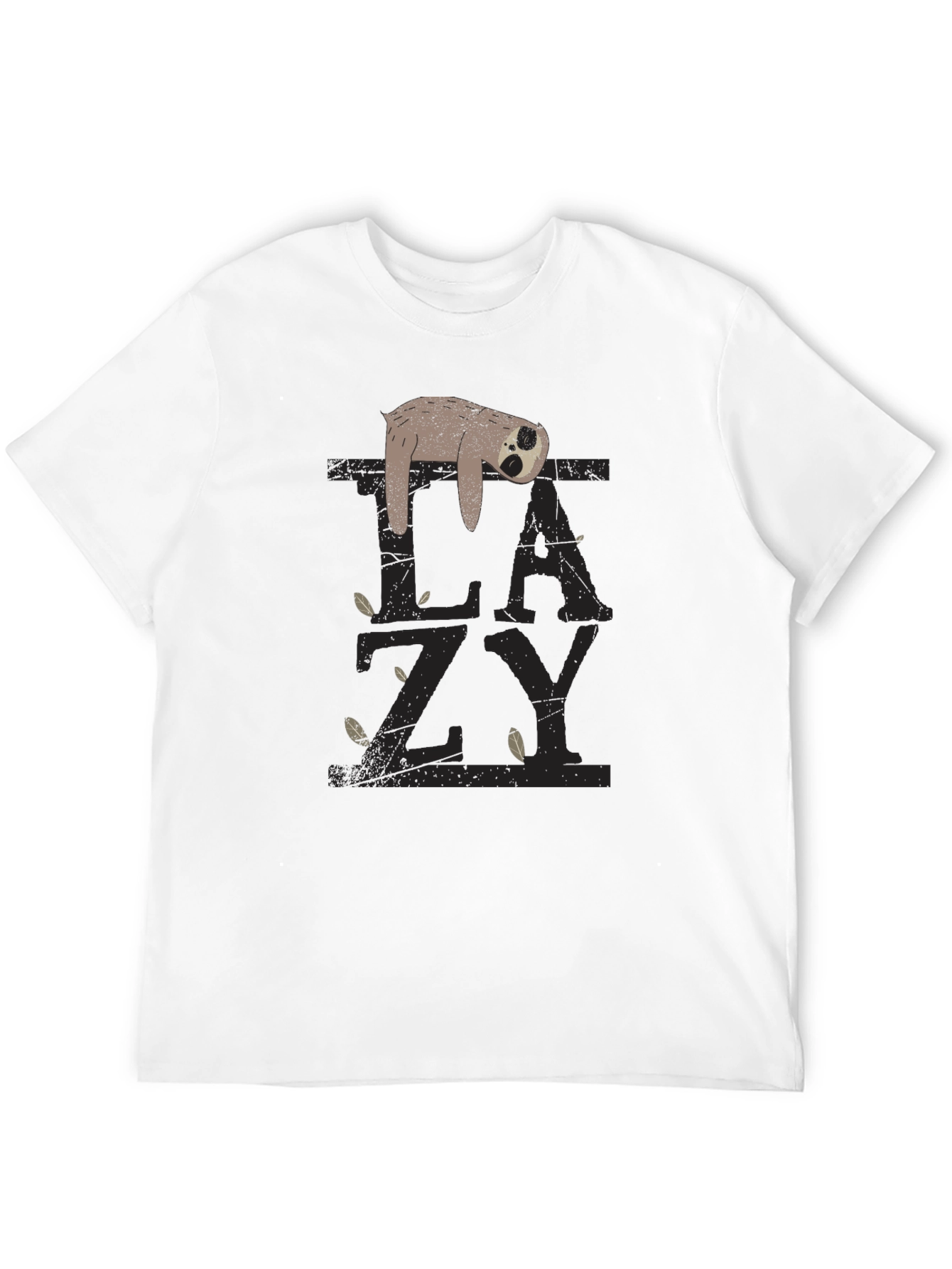 Black Lazy Sloth Graphic Tee - Relaxed Fit view 12