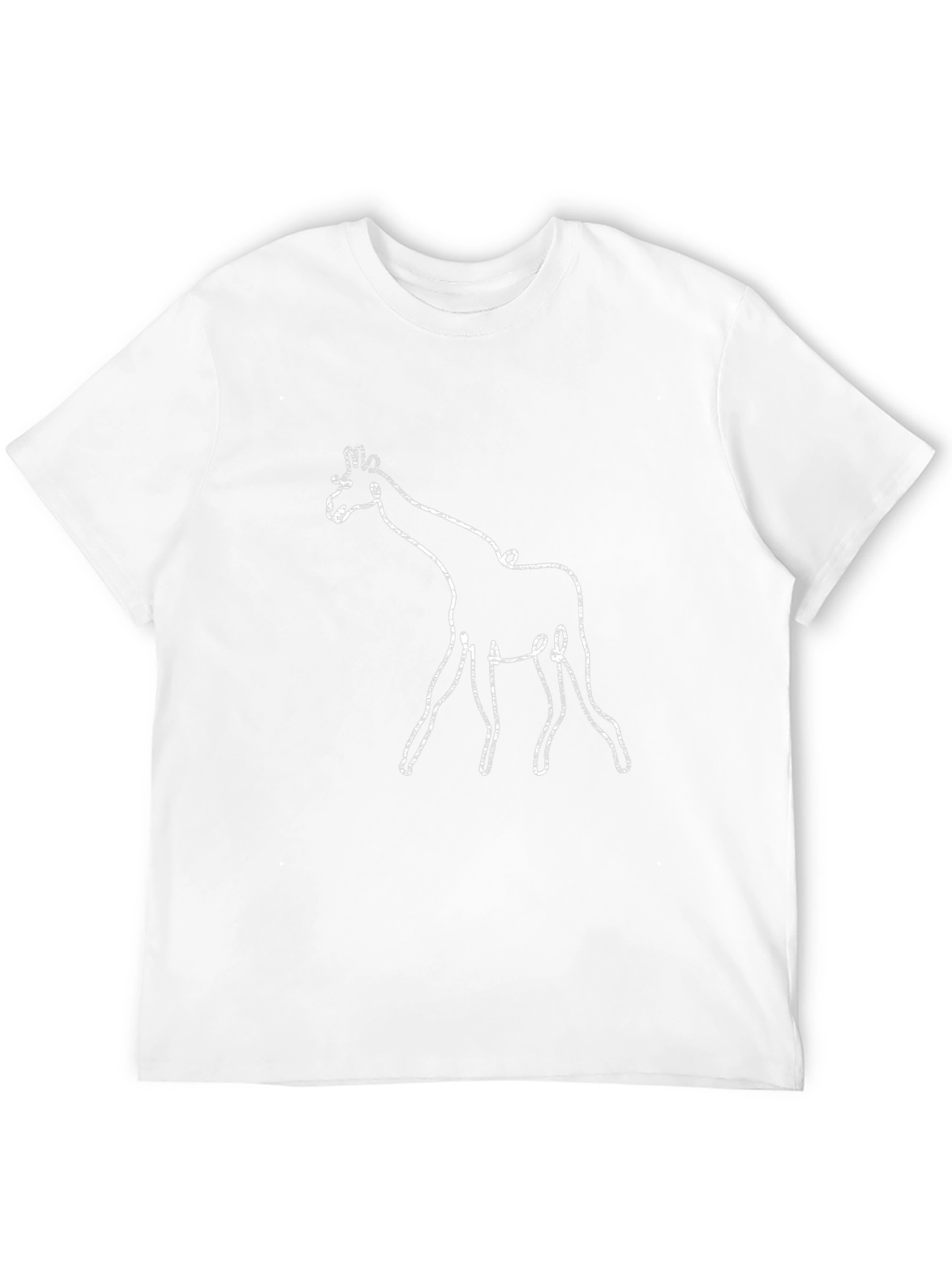 Black Abstract Giraffe Line Art Black T-Shirt view 12