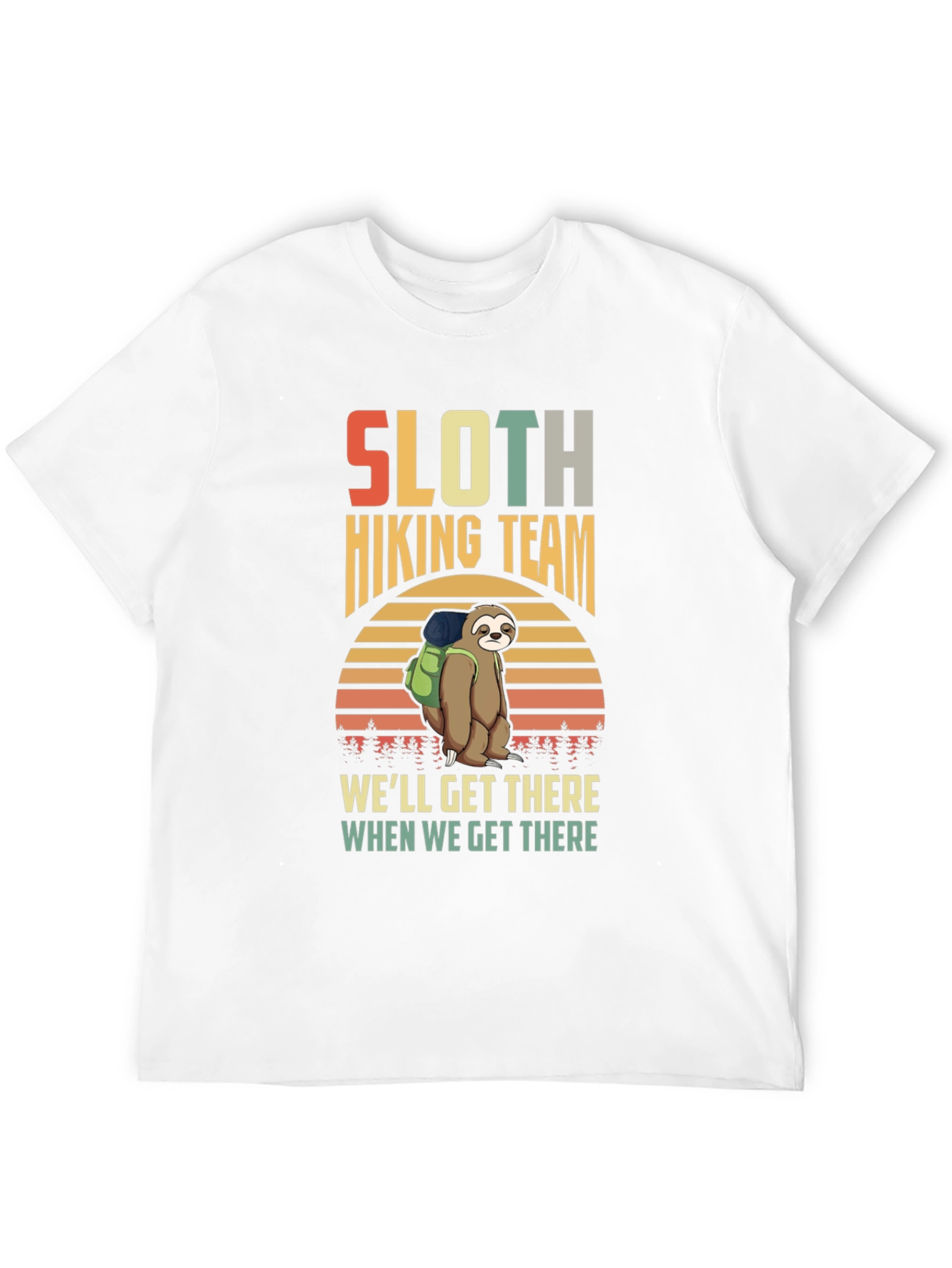 Black Sloth Hiking Team Graphic T-Shirt view 12