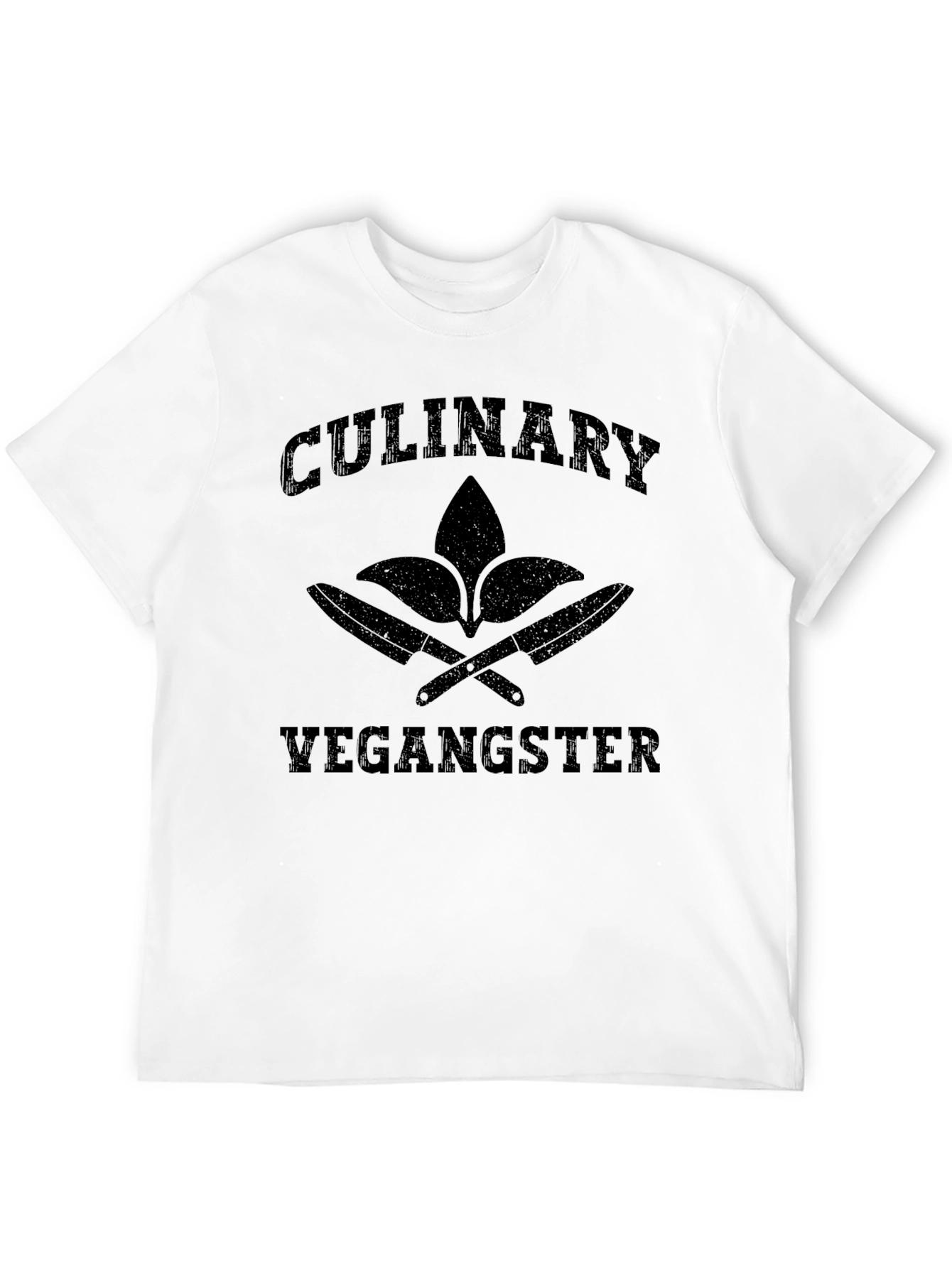 Black Culinary Vegangster T-Shirt - Vegan Chef Style view 12