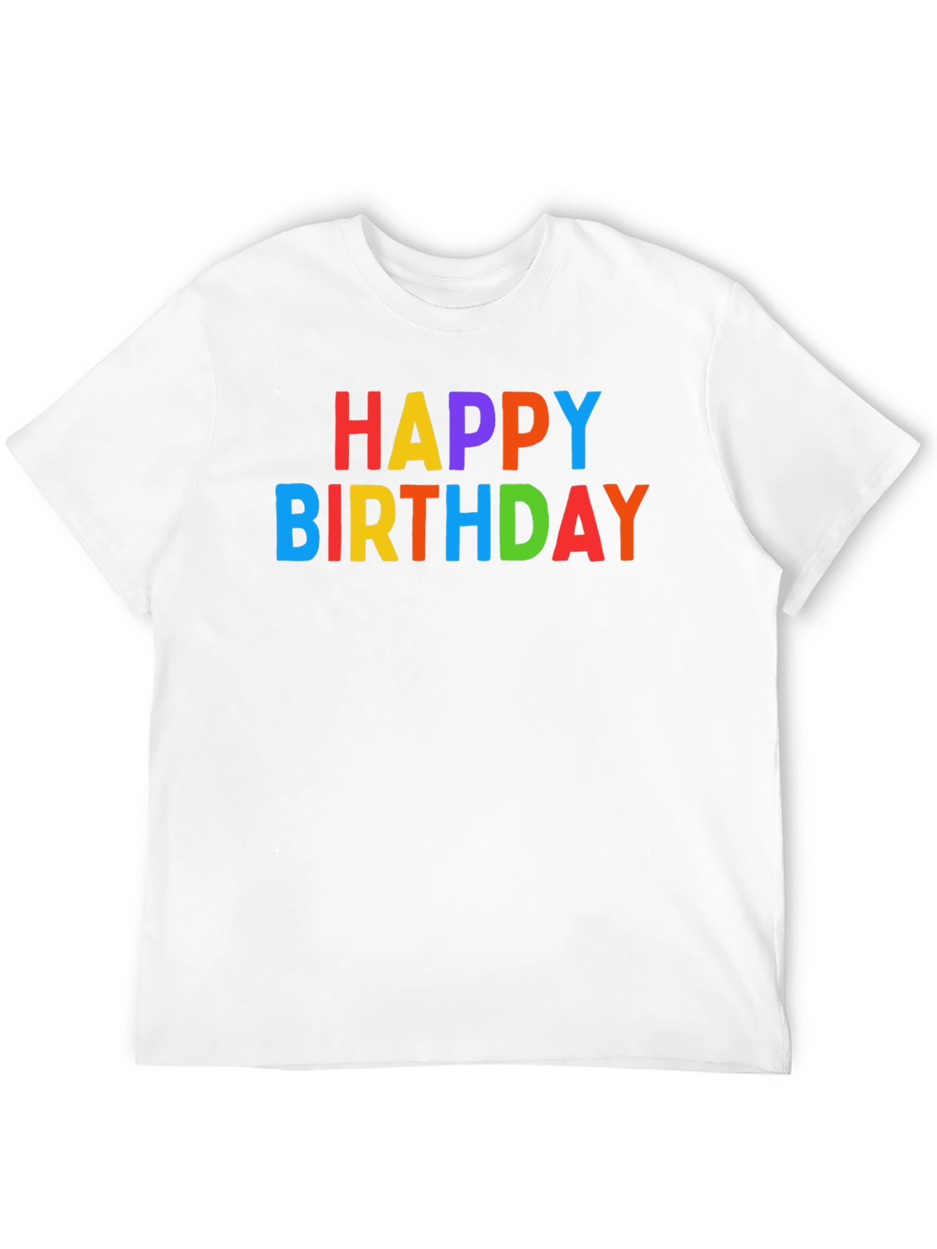 Black Happy Birthday Colorful Graphic Tee - Black view 12