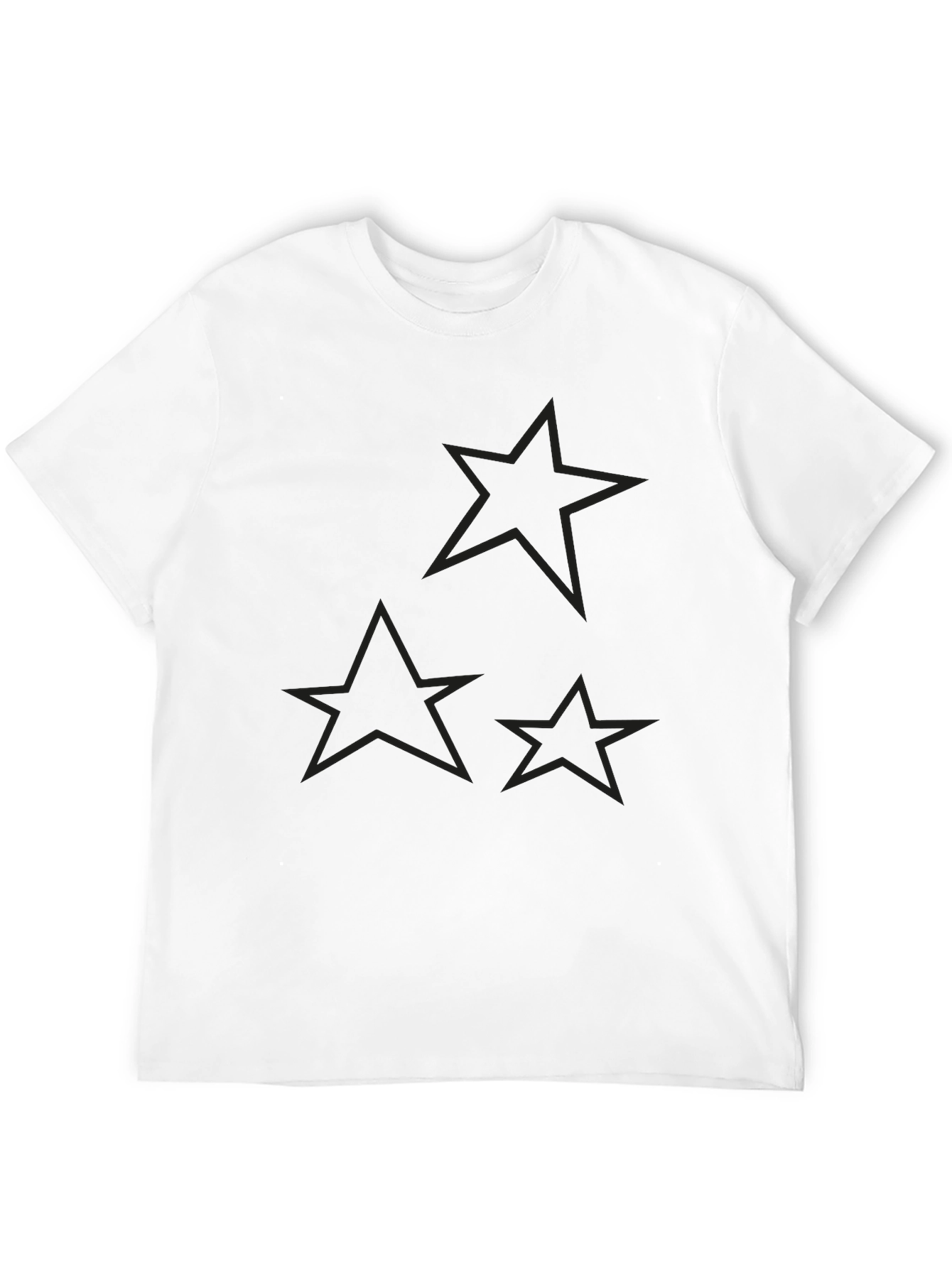 Black Men's Black Star Graphic T-Shirt view 12