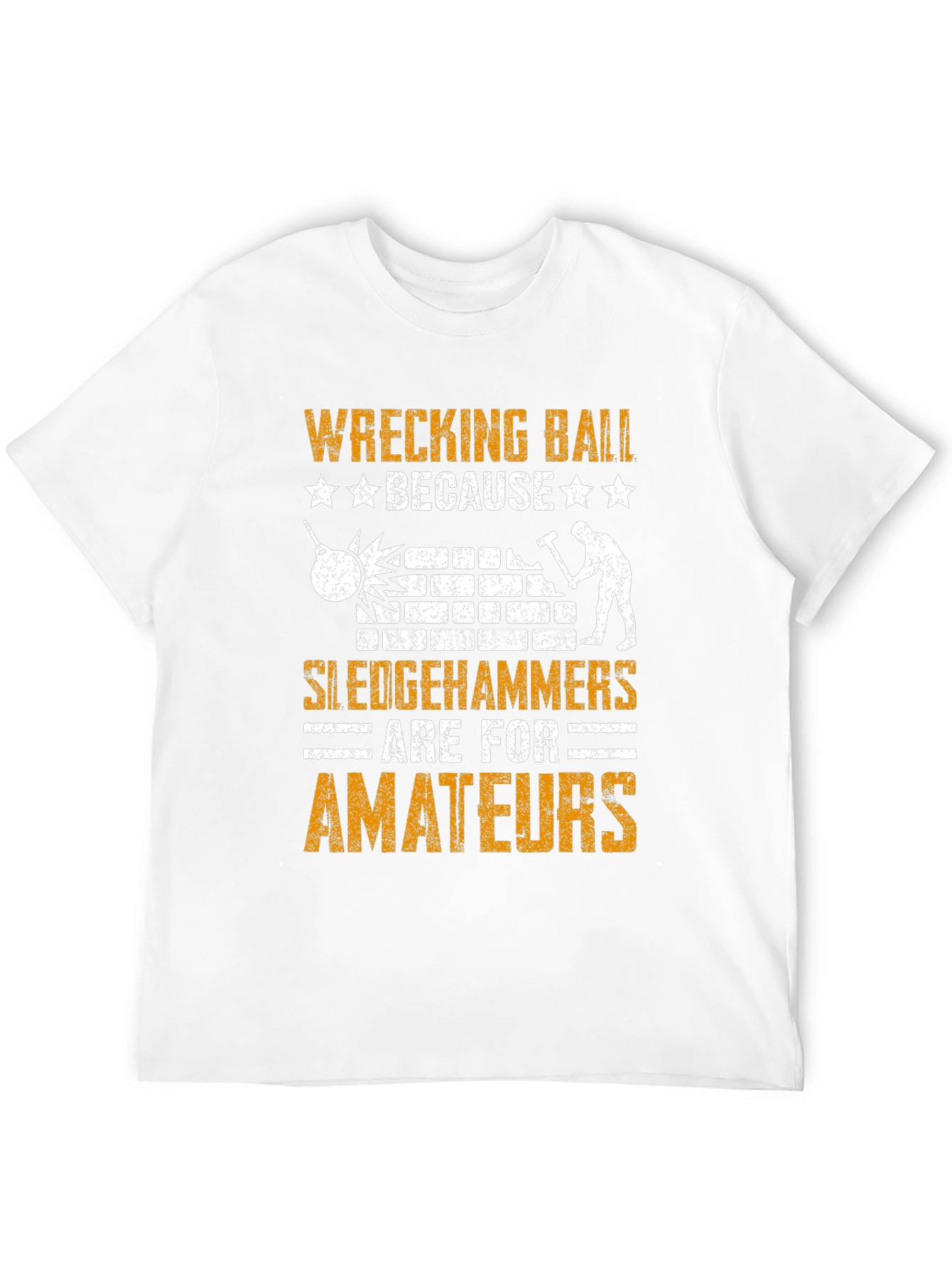 Black Wrecking Ball T-Shirt: Demolition Humor view 12