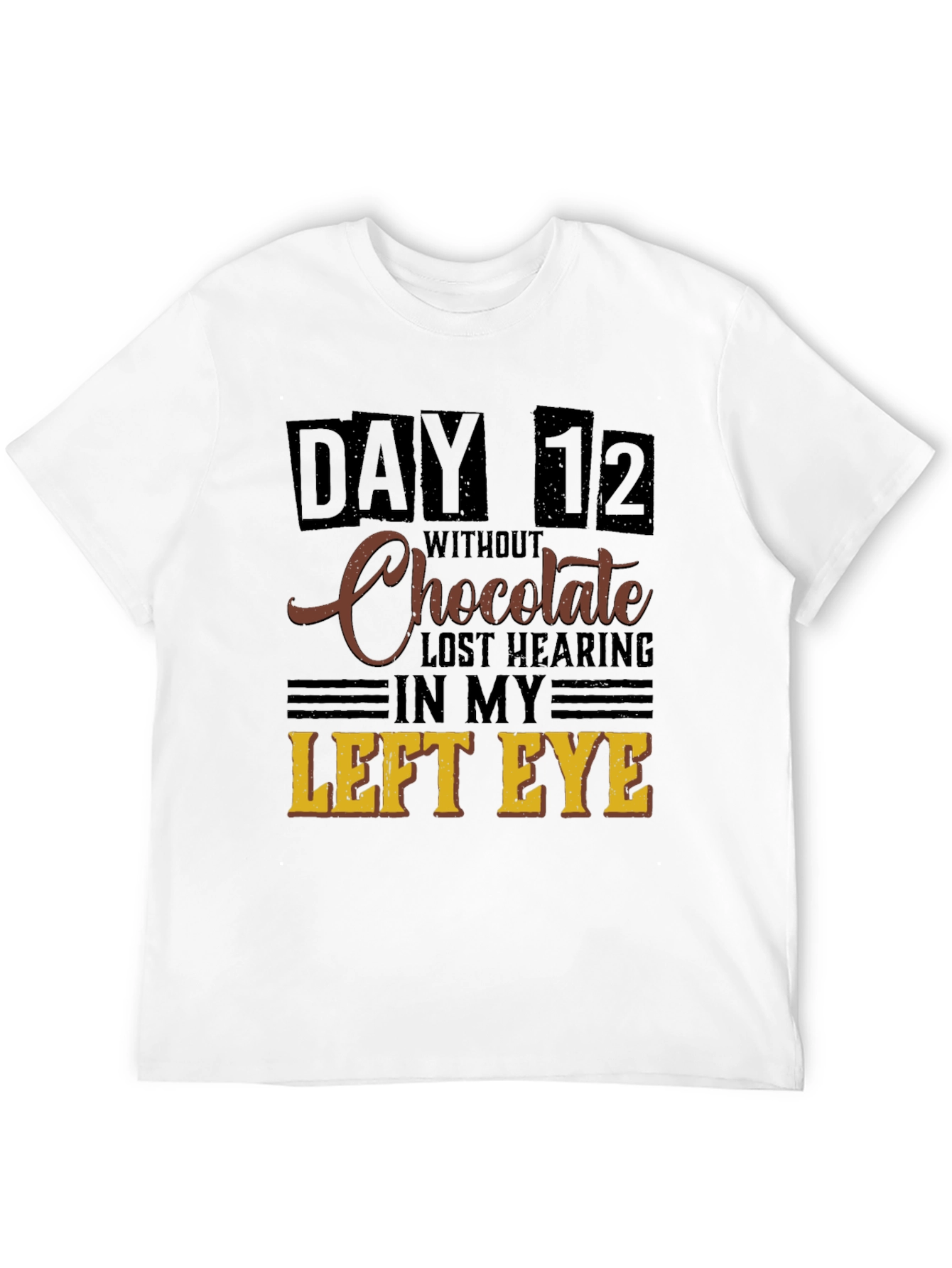 Black Funny Chocolate Withdrawal T-Shirt view 12