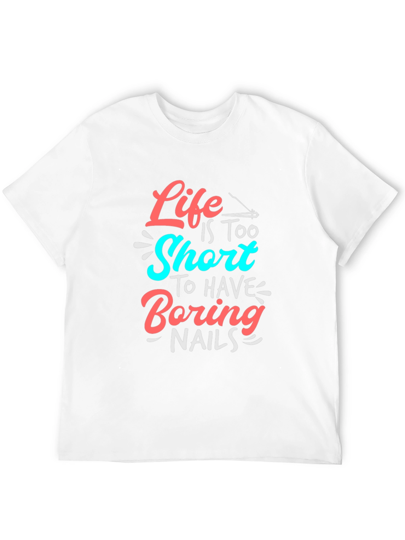 Black Life Is Too Short T-Shirt - Fun Nail Design view 12