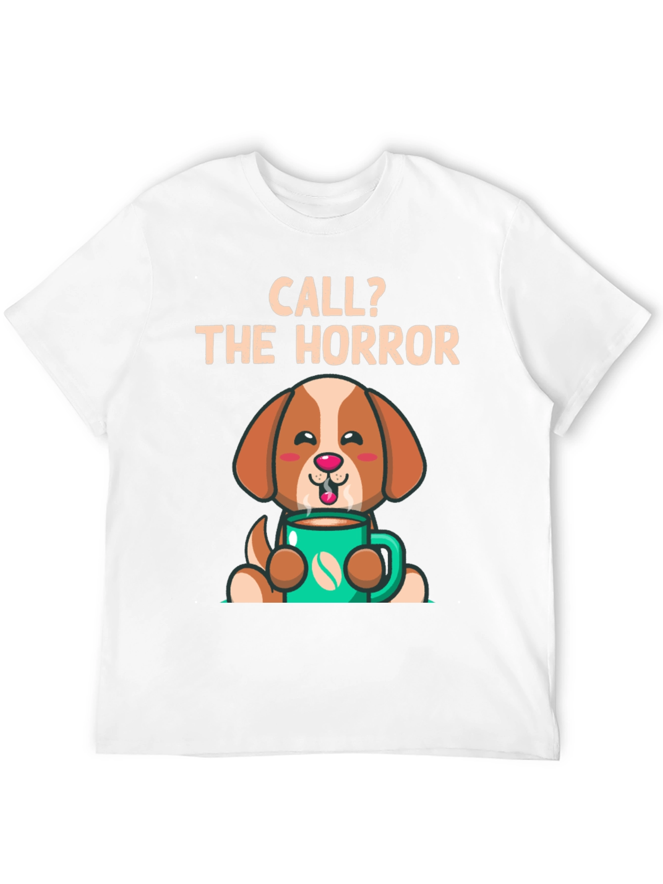 Black Call the Horror Coffee Dog T-Shirt view 12