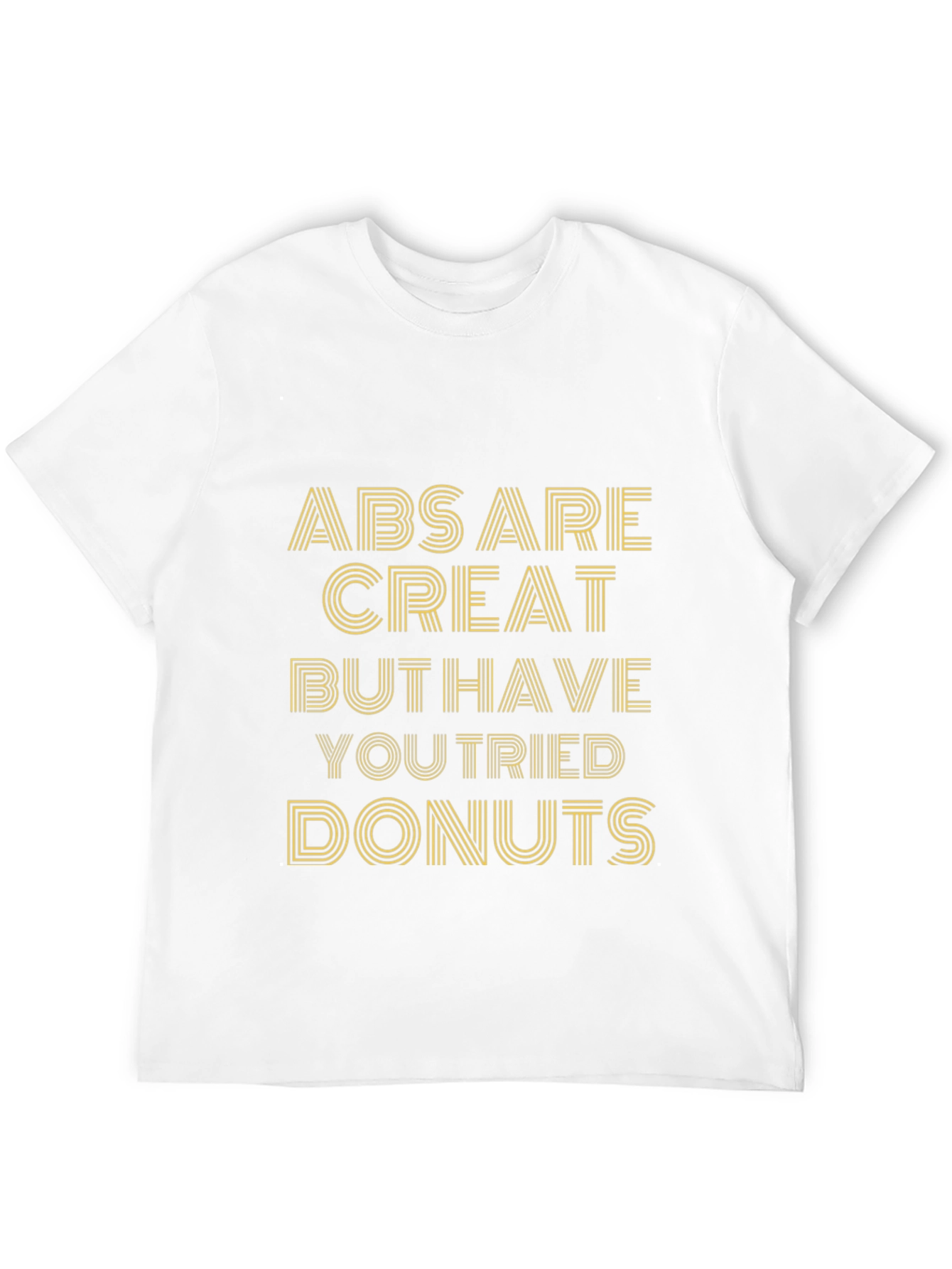 Abs Are Great Donuts Funny Men's Black T-Shirt - 12