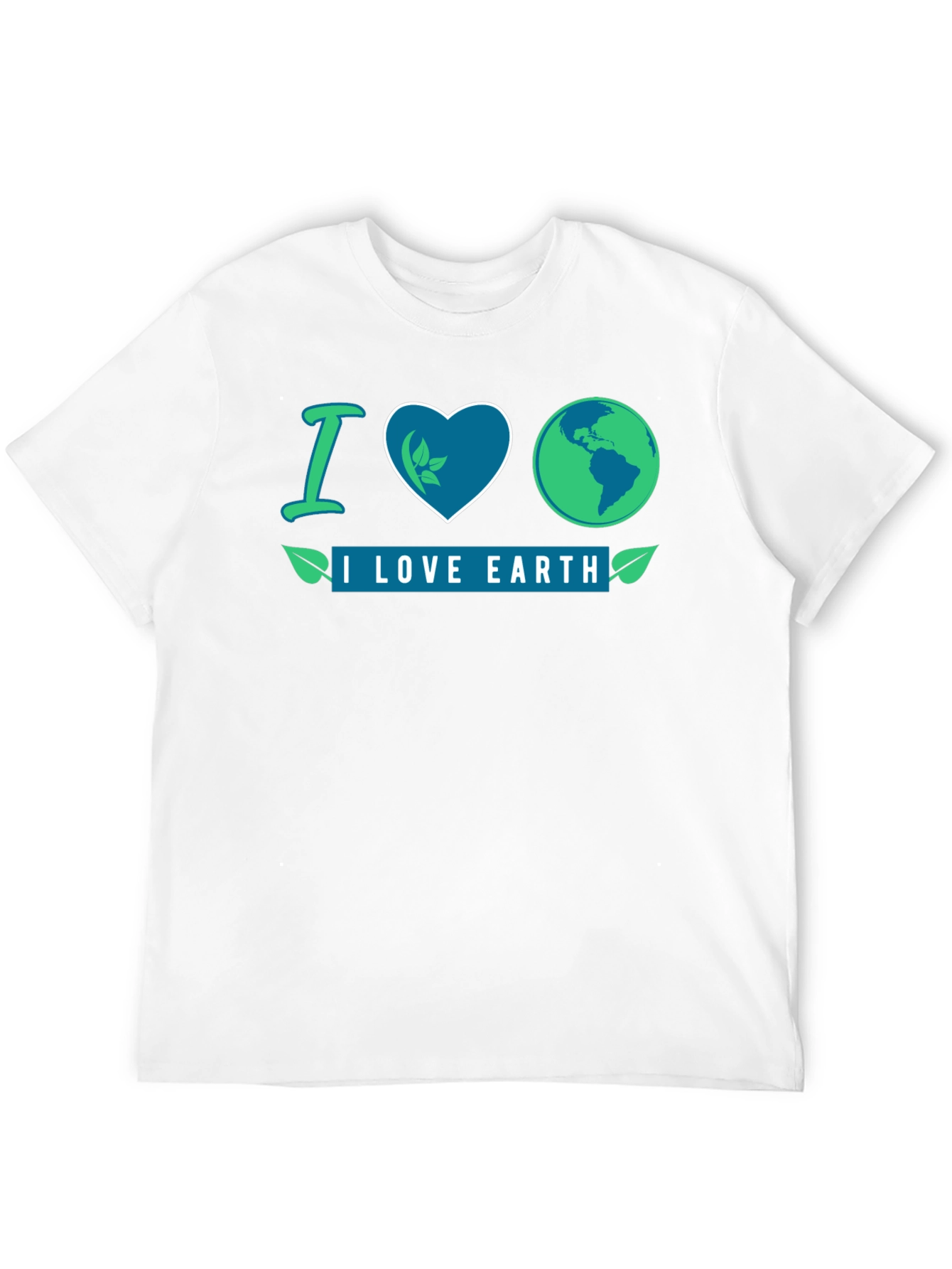Black I Love Earth Black Graphic T-Shirt view 12