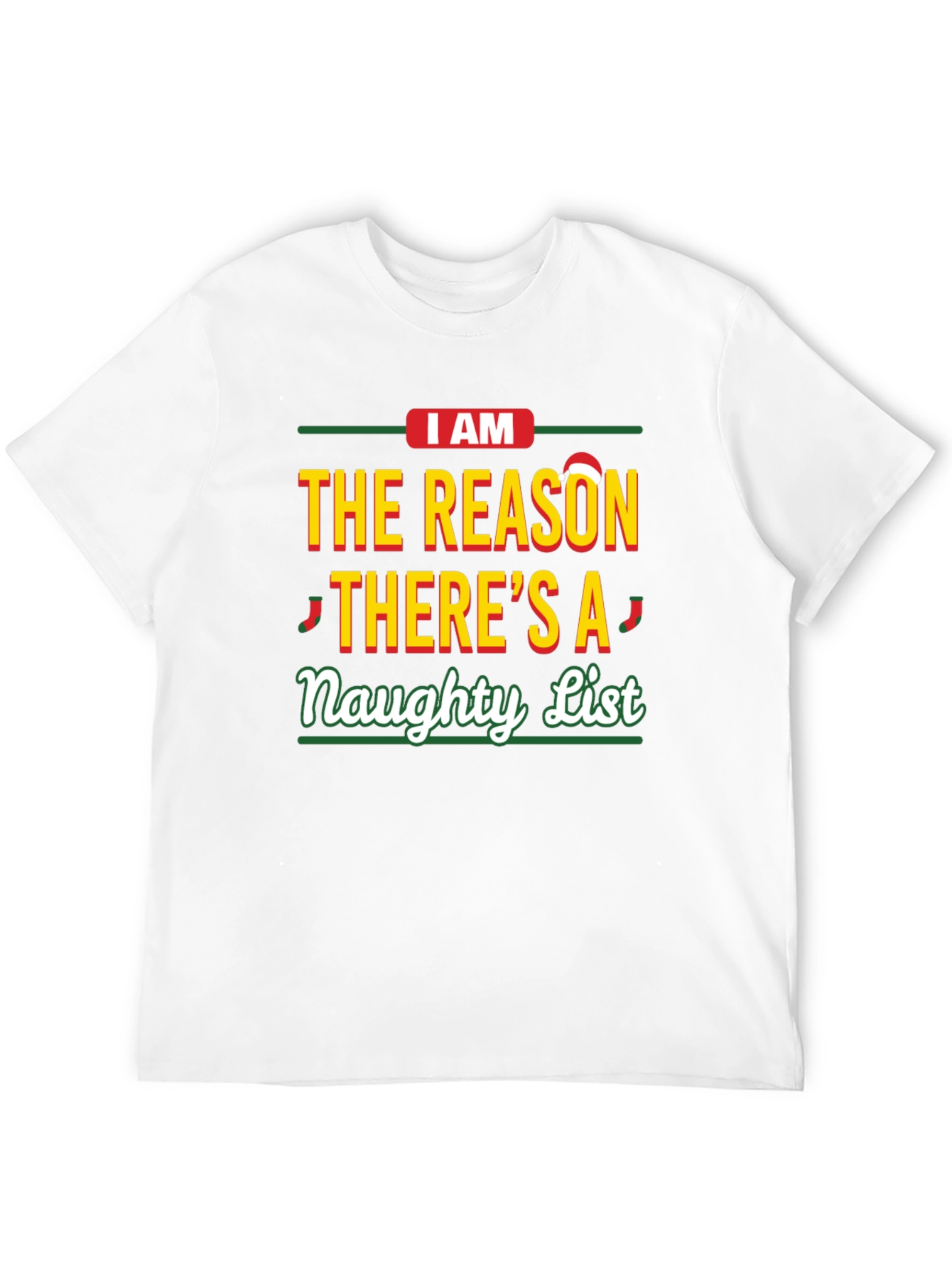 Black Naughty List Graphic T-Shirt - Funny Christmas Apparel view 12