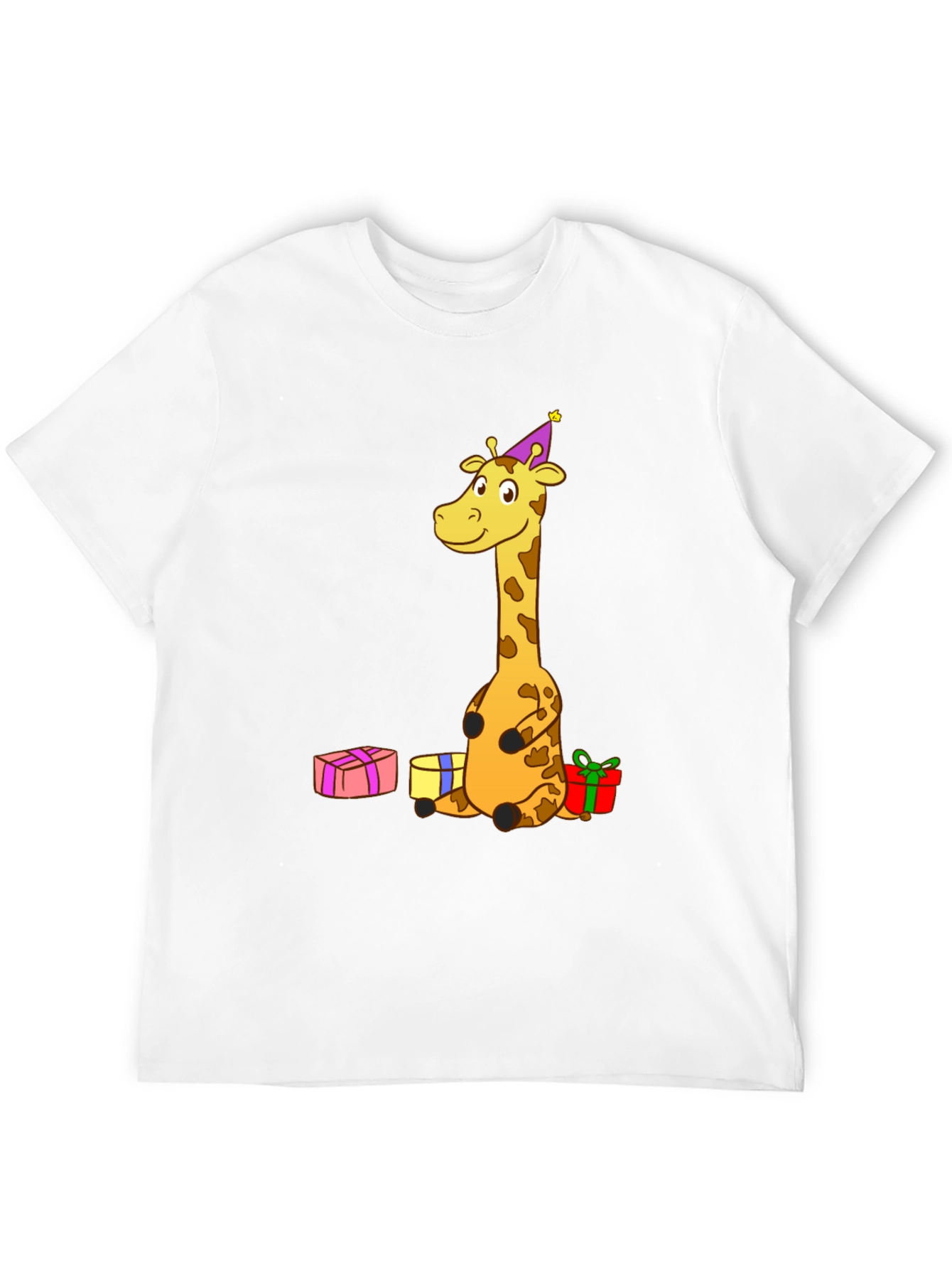 Black Giraffe Birthday T-Shirt - Fun Cartoon Tee view 12