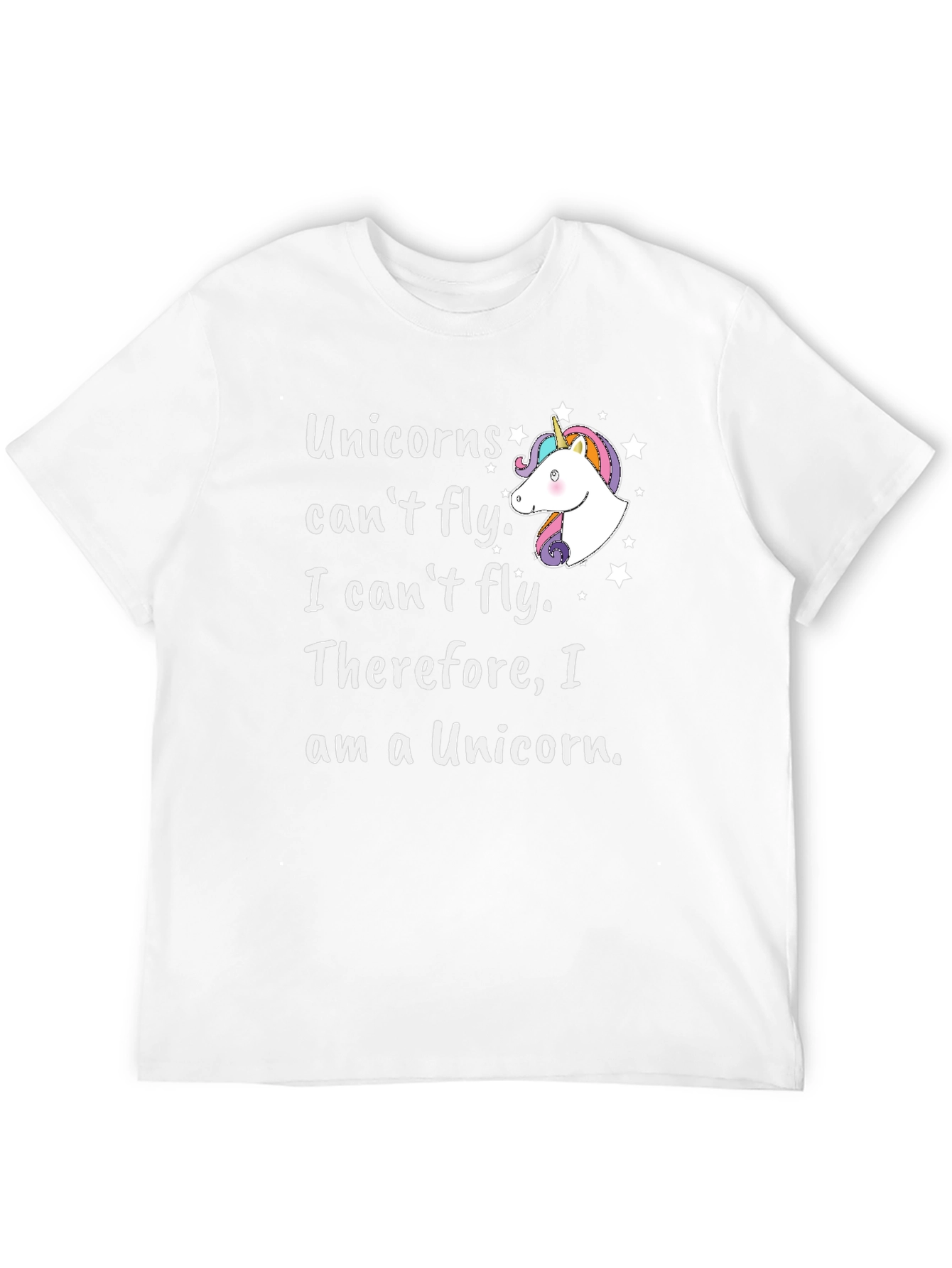 Black Unicorns Can't Fly Graphic T-Shirt view 12