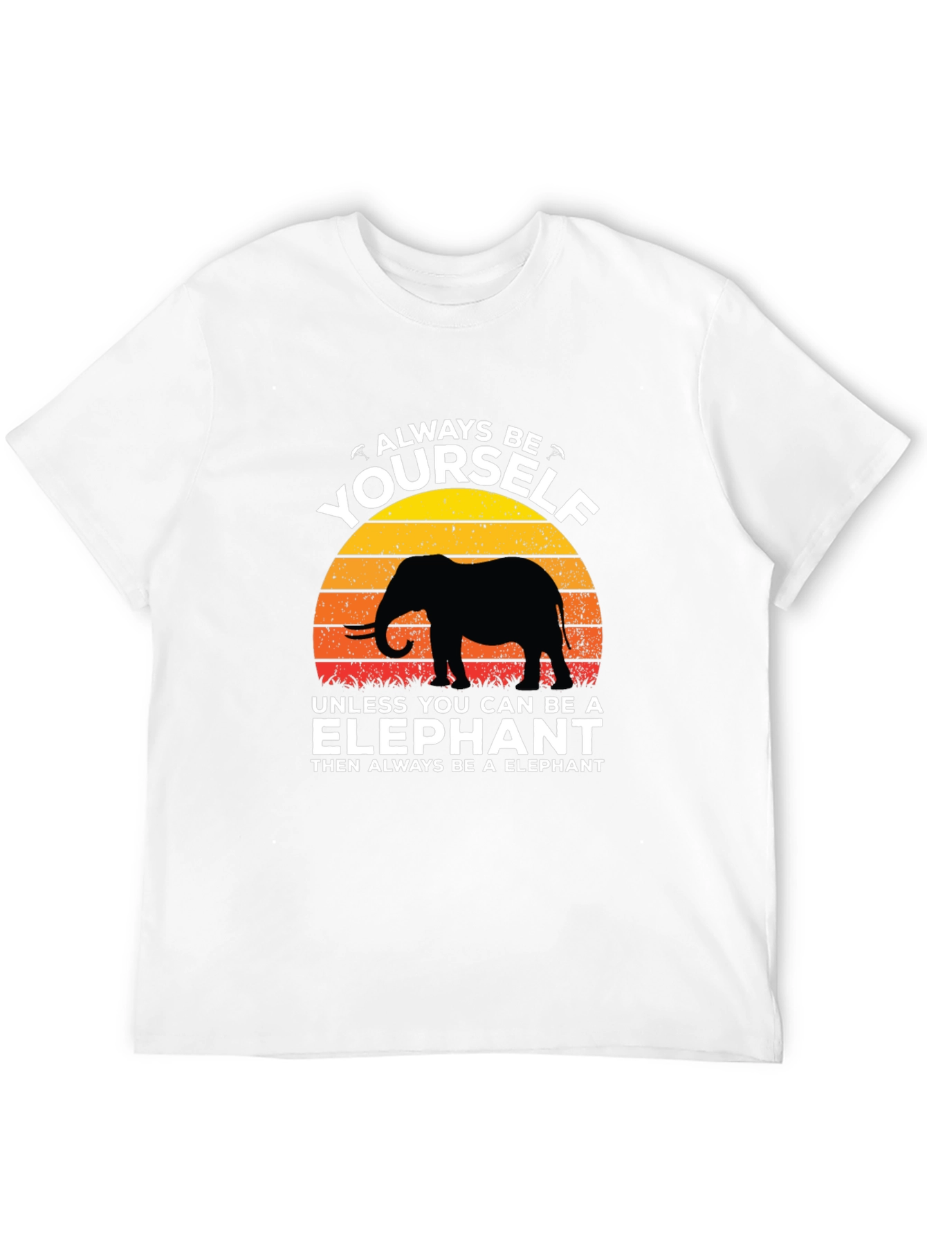 Black Always Be Yourself Elephant Graphic T-Shirt view 12