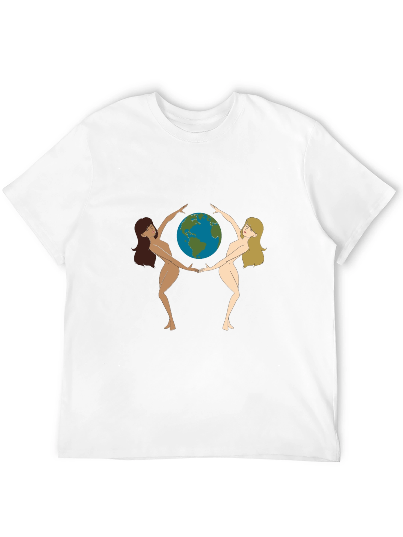 Black Unique Women Earth Graphic Black T-Shirt view 12