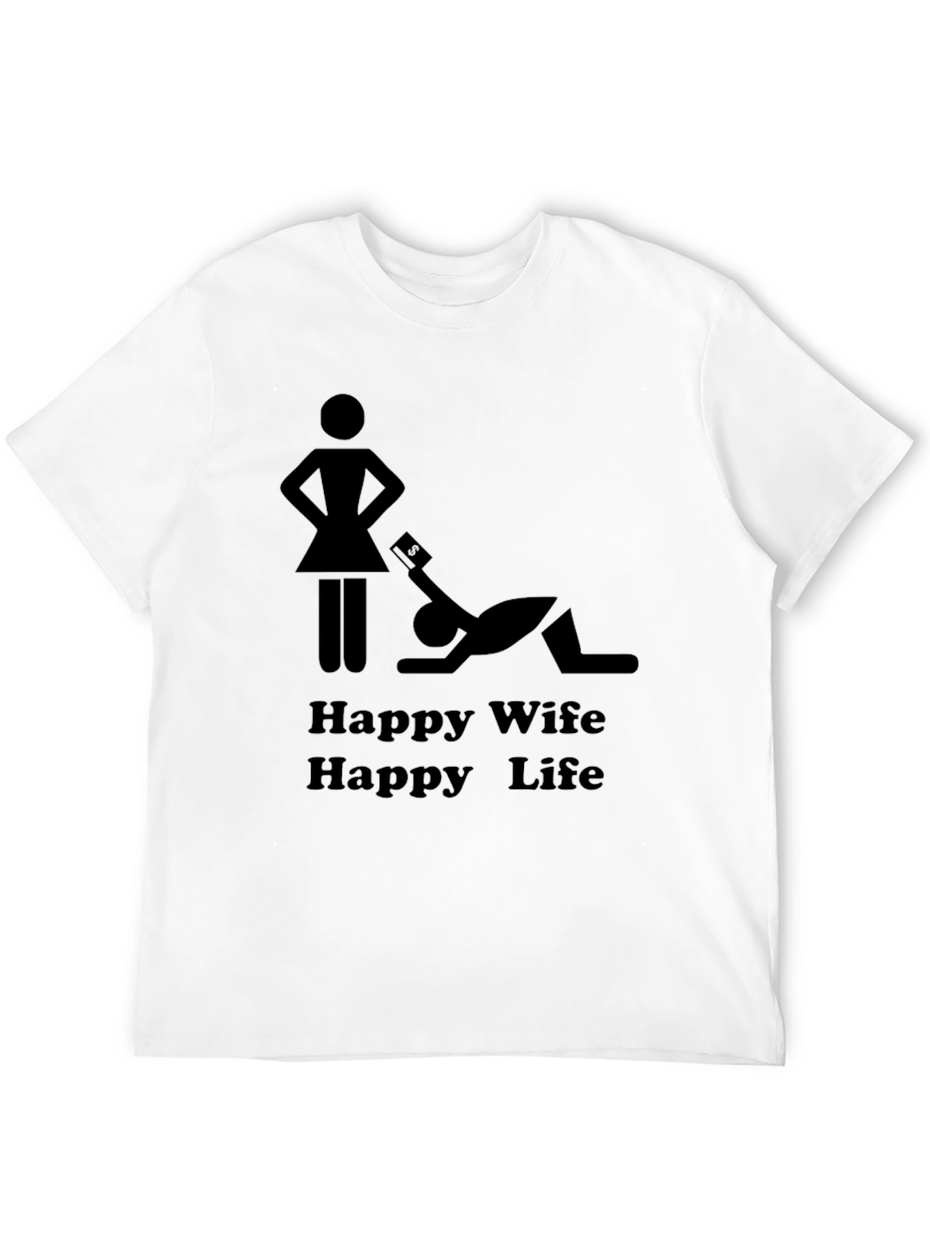 Black Happy Wife Happy Life Graphic Tee view 12