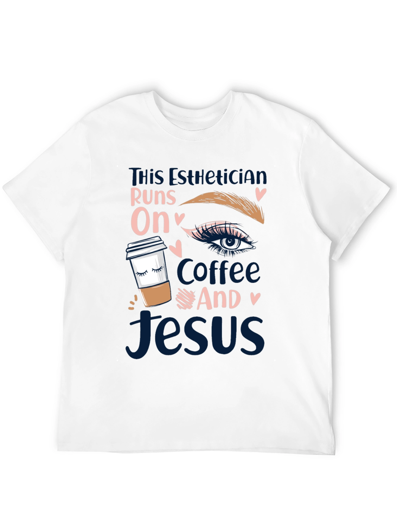 Black Esthetician Coffee and Jesus T-Shirt view 12