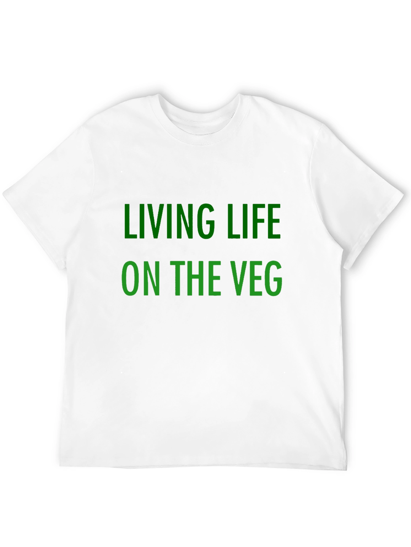 Black Living Life on the Veg T-Shirt - Vegan Lifestyle Tee view 12