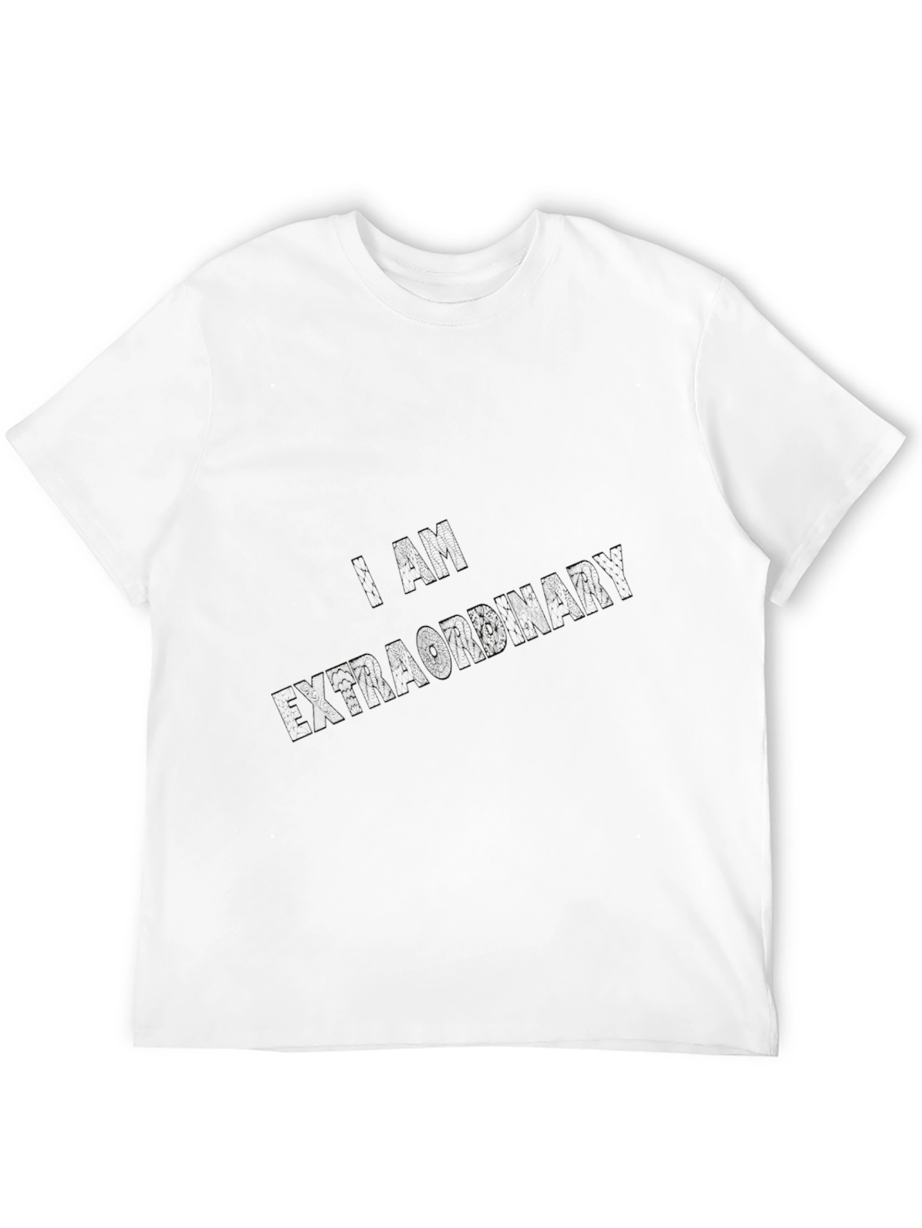 Black Men's Black "I AM EXTRAORDINARY" T-Shirt view 12