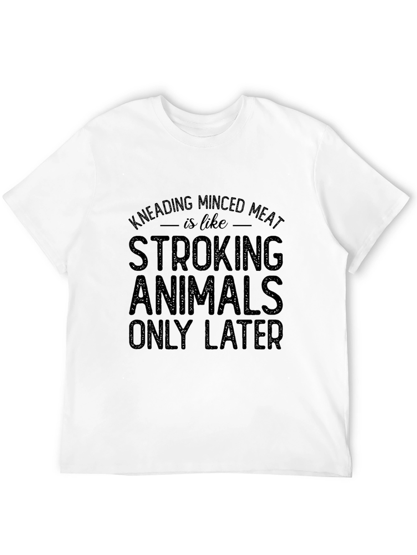 Black Kneading Minced Meat Graphic Tee - Funny Culinary T-Shirt view 12