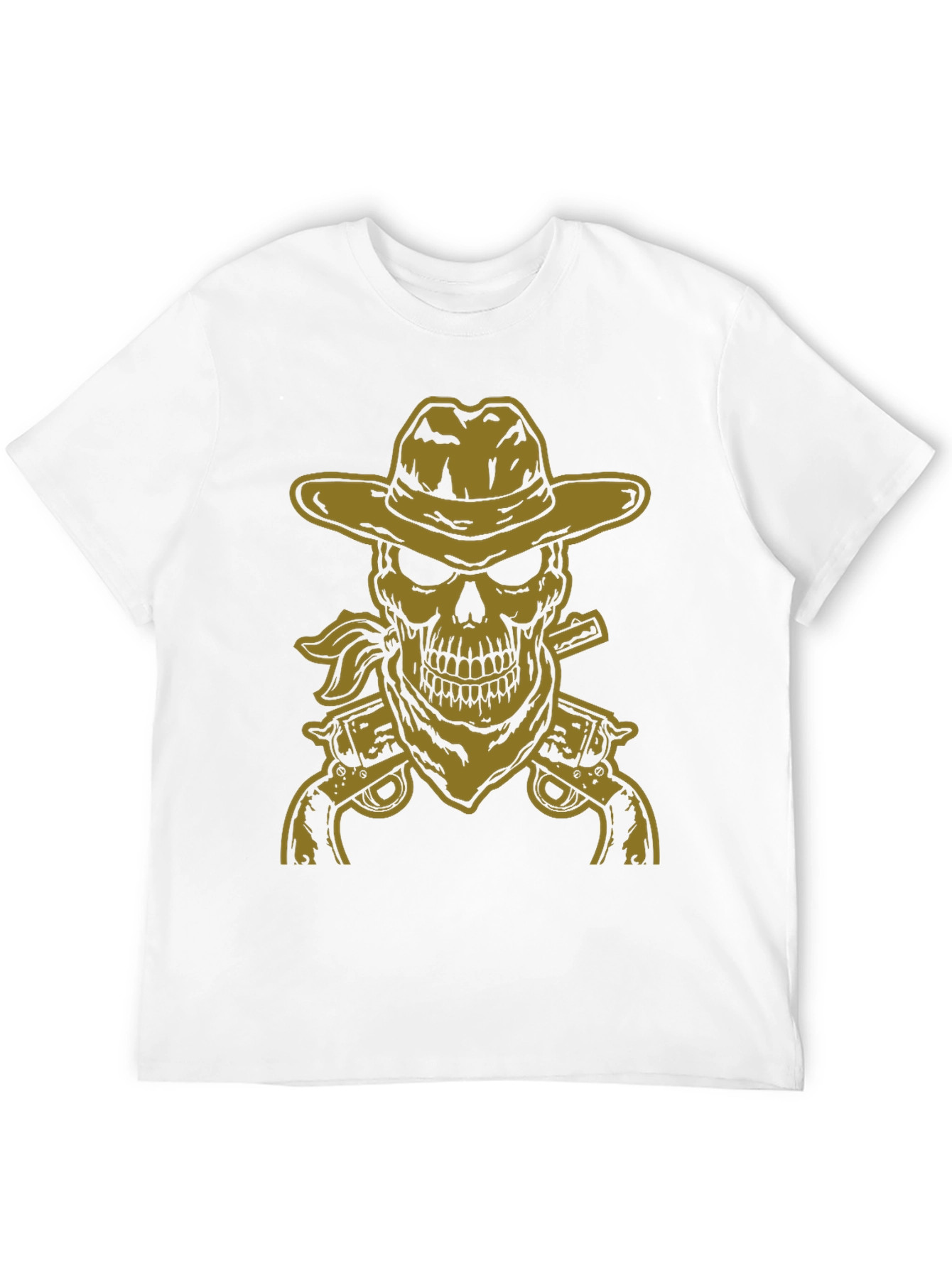 Black Cowboy Skull Graphic Tee - Black view 12