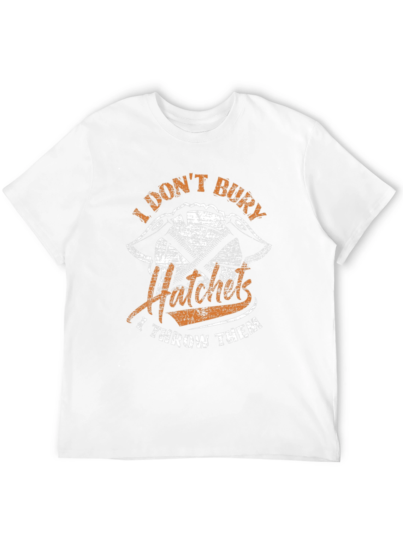Black I Don't Bury Hatchets Men's Graphic T-Shirt view 12