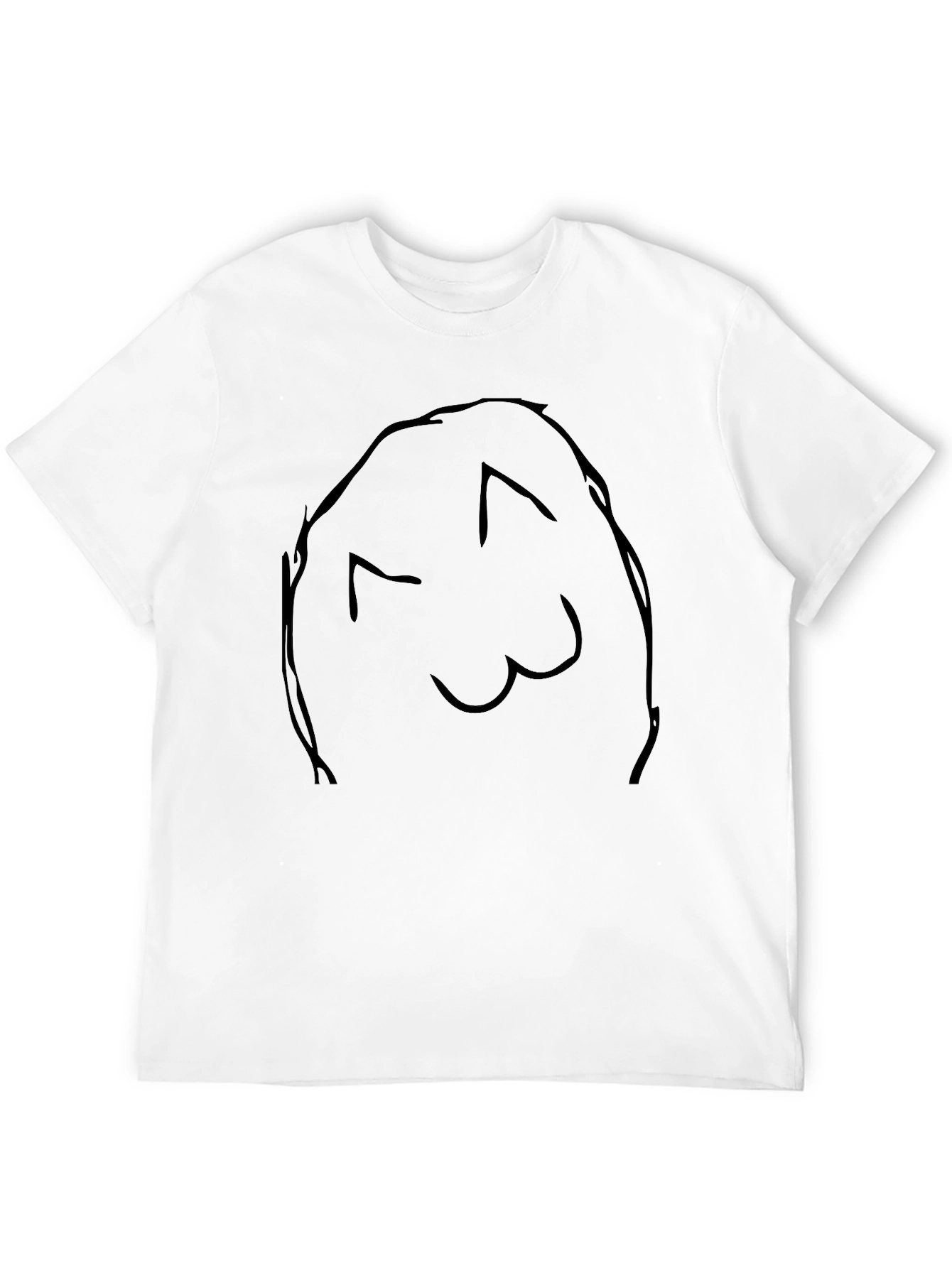 Black Cartoon Face Black T-Shirt view 12