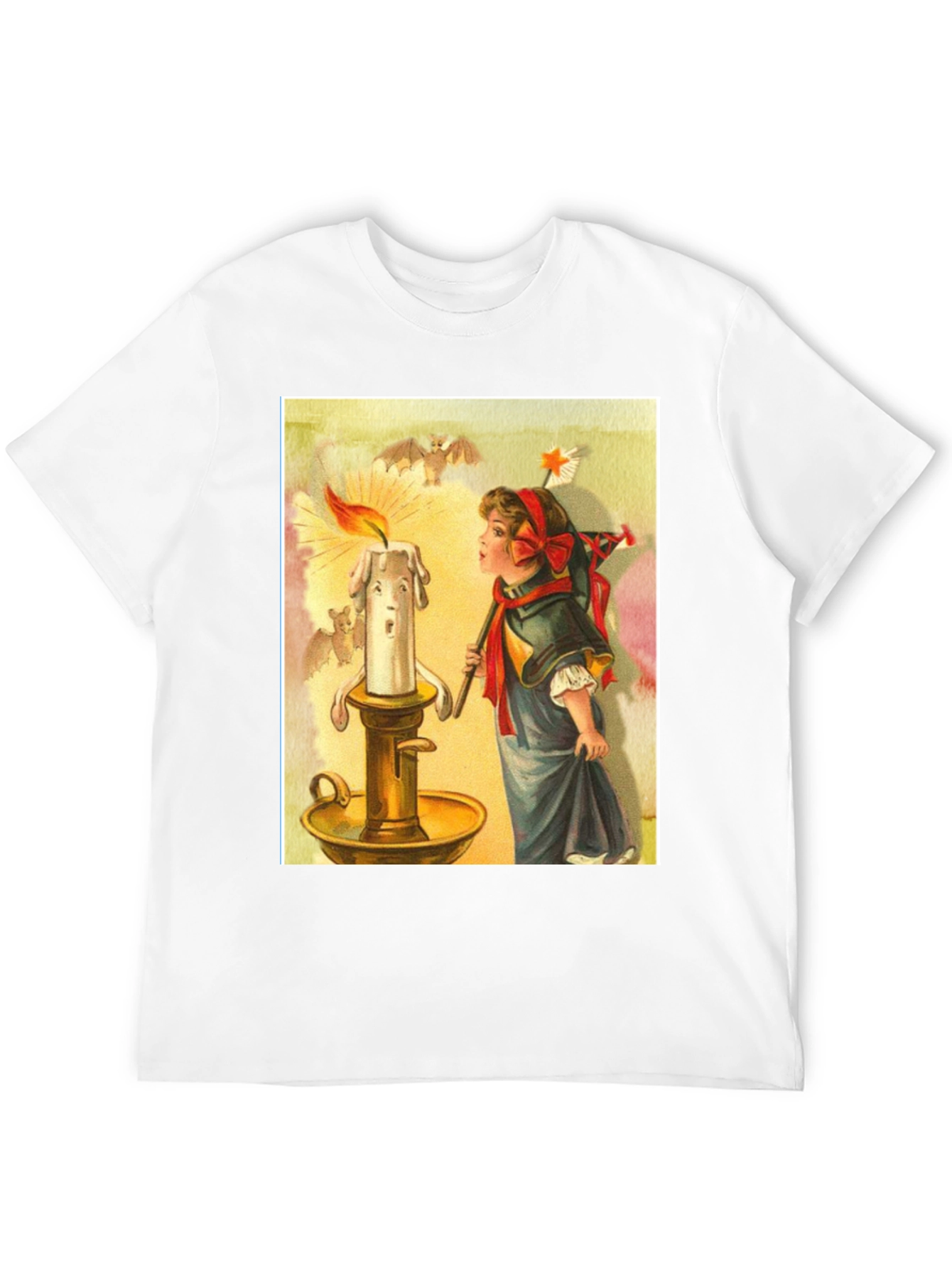 Black Vintage Candle & Girl Graphic Tee view 12