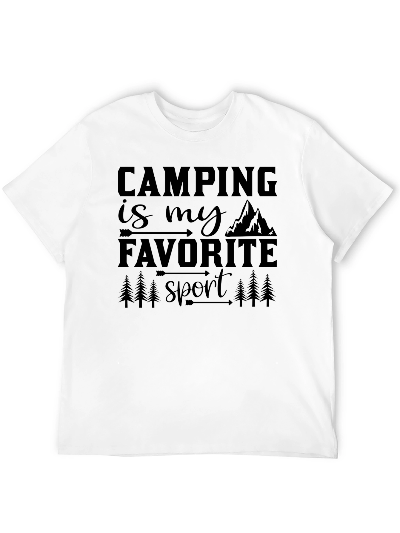 Black Camping Is My Favorite Sport Graphic Tee view 12