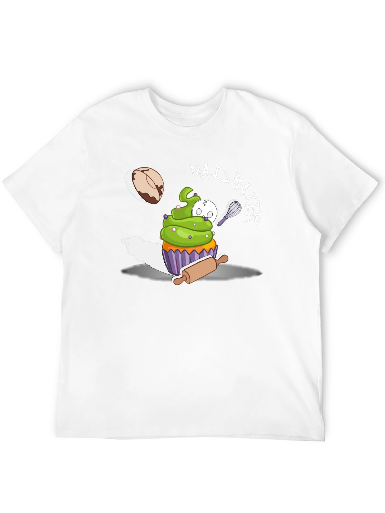 Black Mad Baker Cartoon Graphic T-Shirt view 12