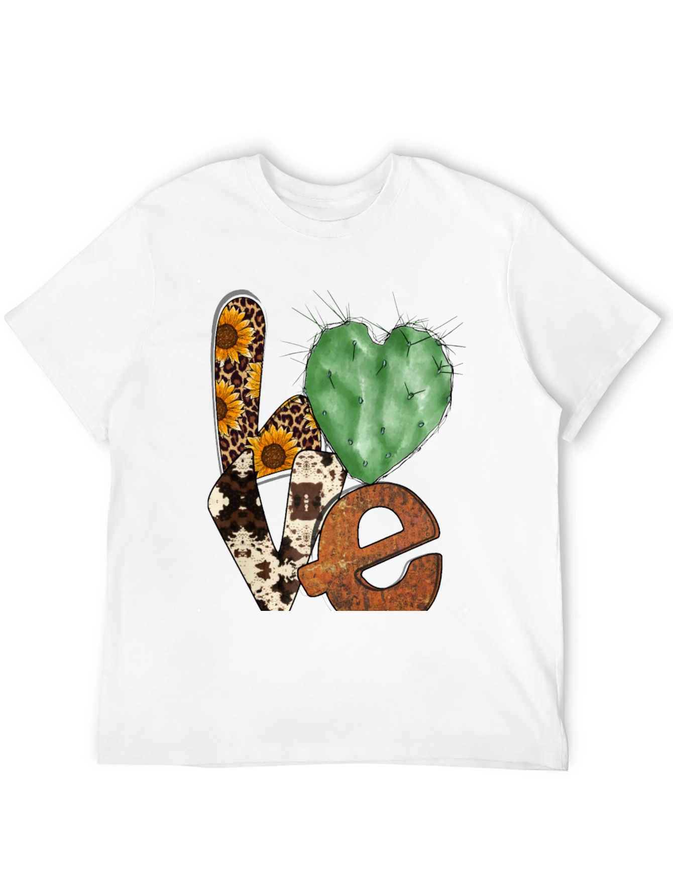 Black LOVE Western Graphic Tee - Cactus Heart view 12