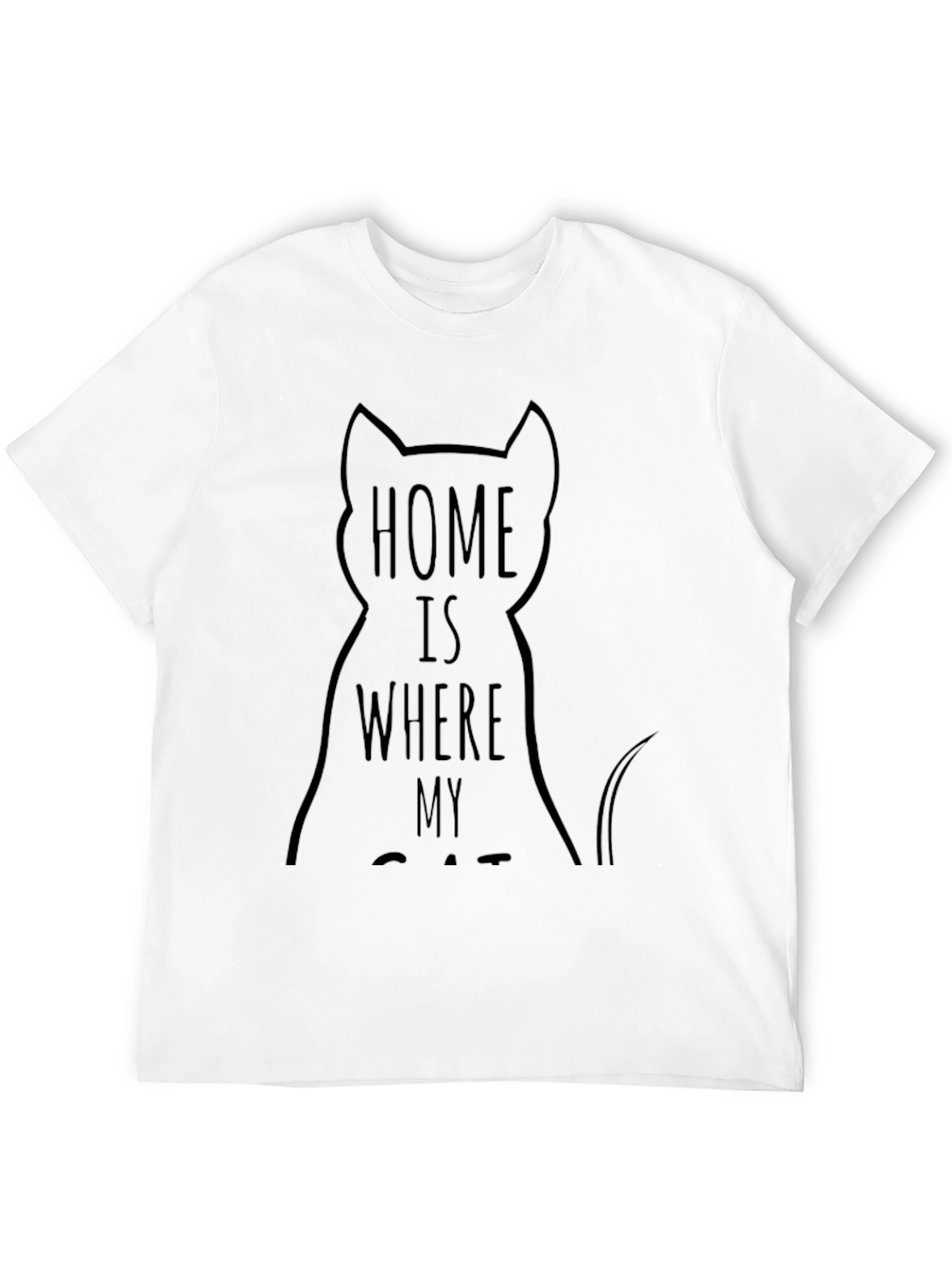 Black Home is Where My Cat Is T-Shirt view 12