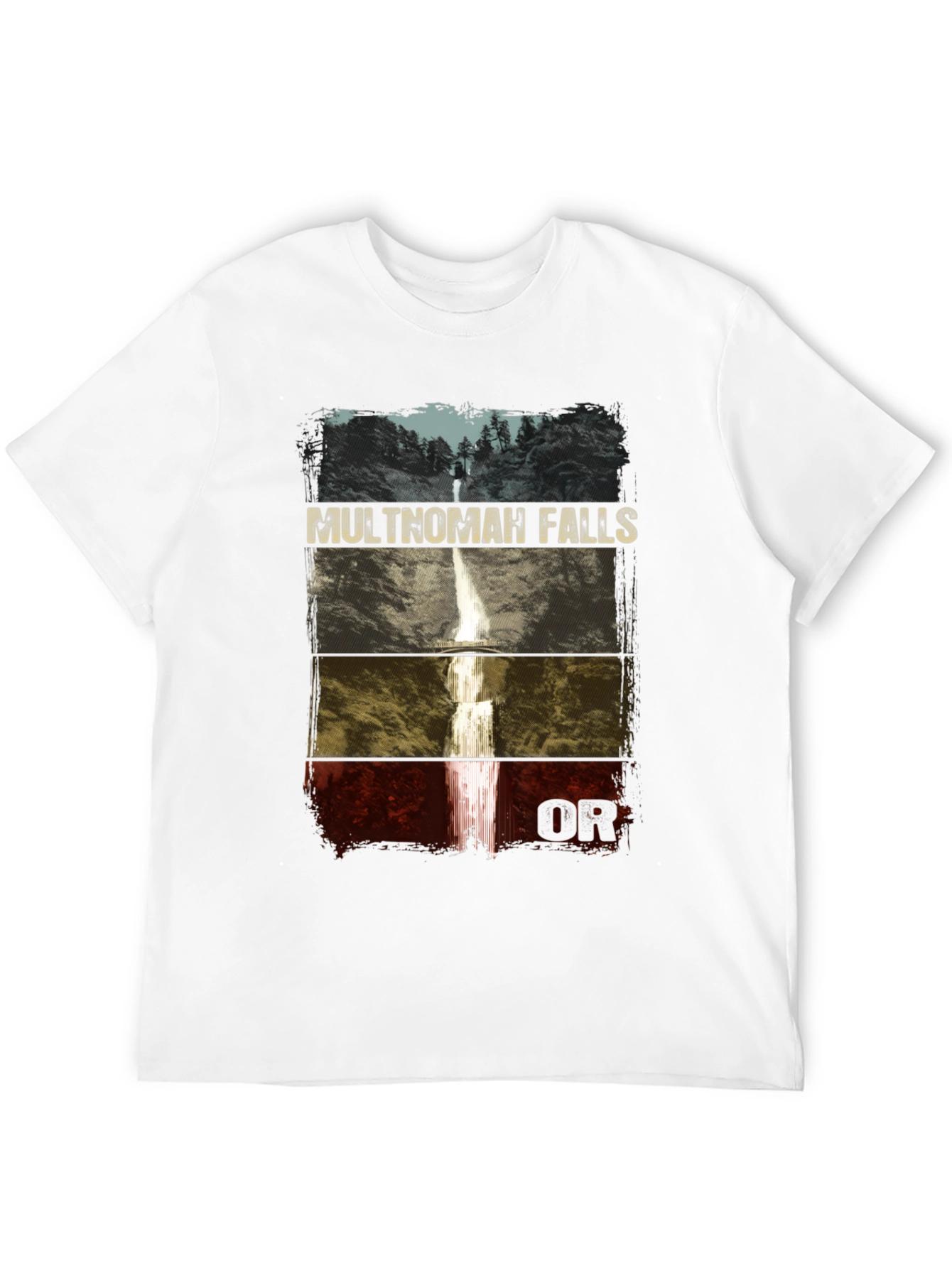 Black Multnomah Falls Graphic T-Shirt view 12