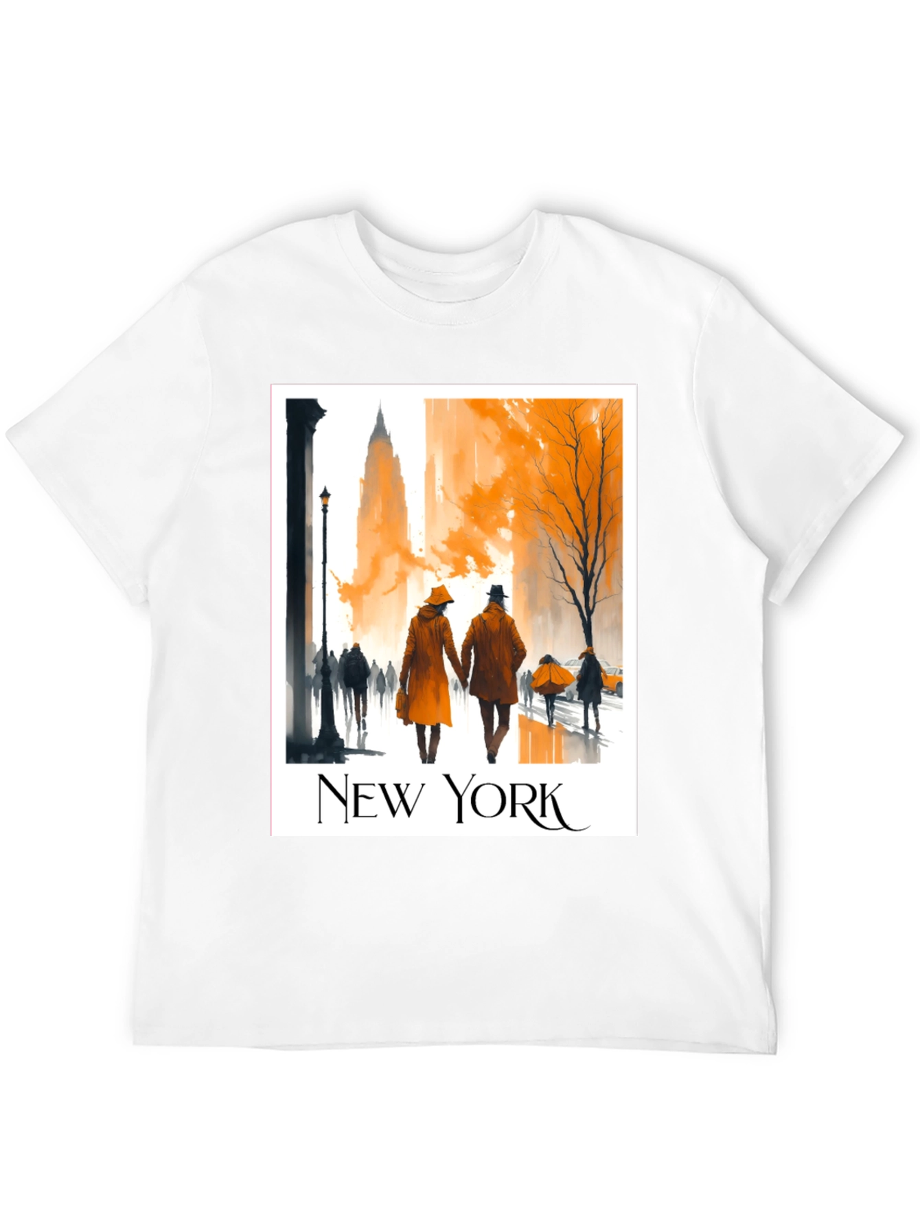 Black New York City Autumn Walk T-Shirt view 12