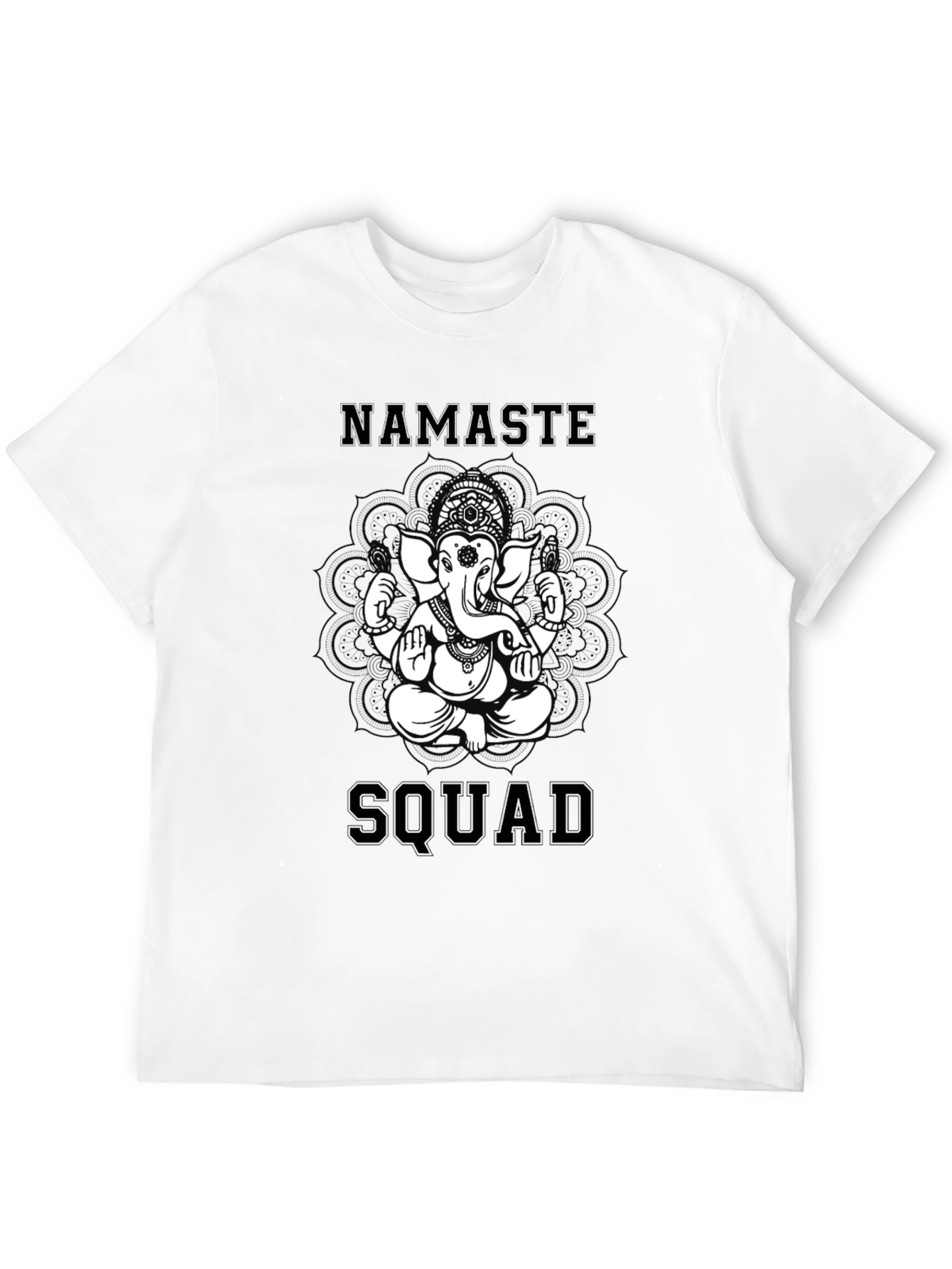 Black Namaste Squad Graphic Tee - Black Cotton T-Shirt view 12