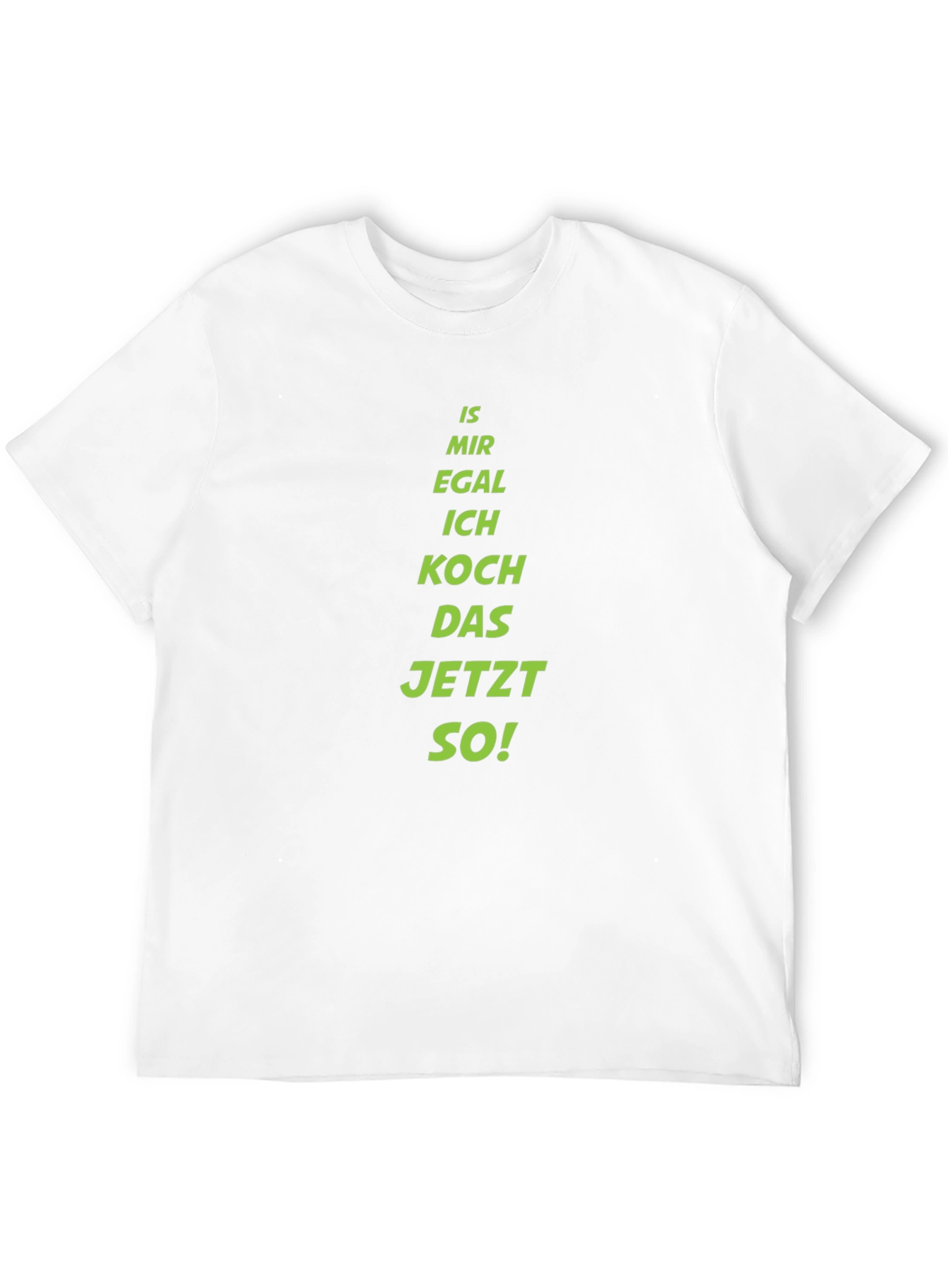 Black Funny German Cooking T-Shirt - "Is Mir Egal" Design view 12