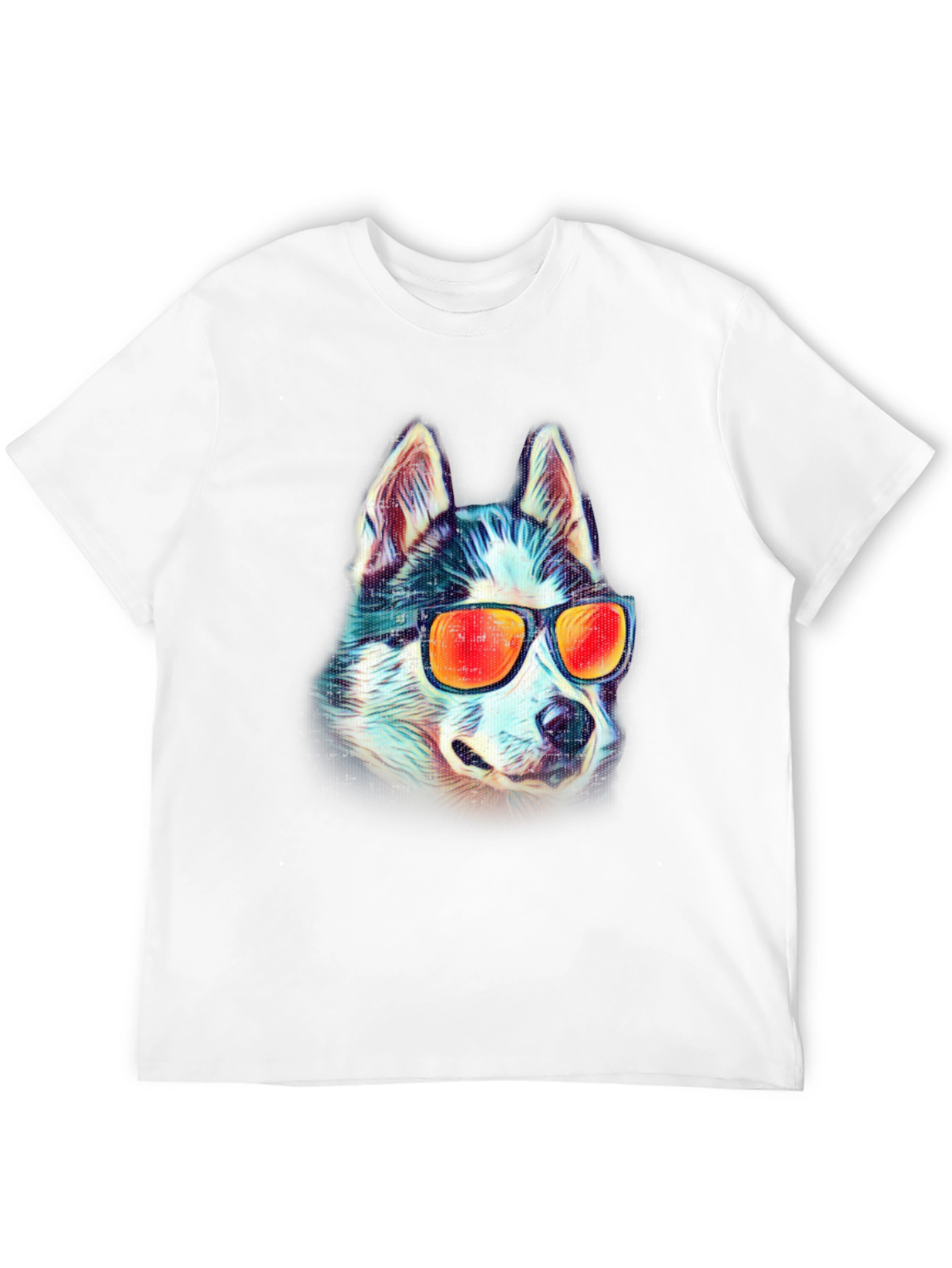 Black Cool Husky Graphic Tee - Black Cotton view 12