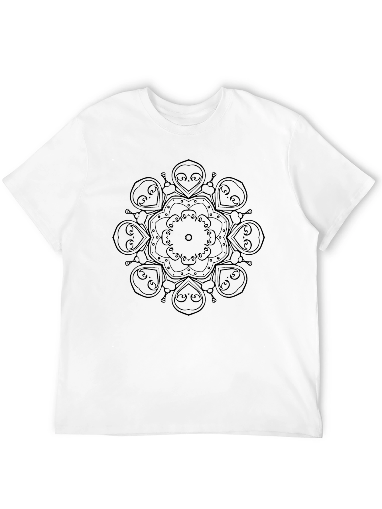 Black Black Mandala Graphic Tee - Stylish and Comfortable view 12