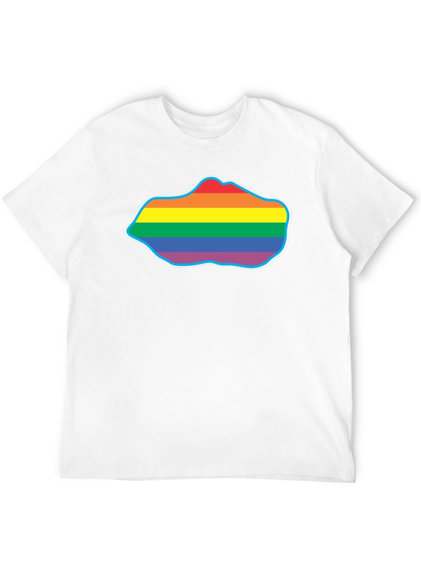 Black Pride Rainbow Cloud T-Shirt - Black Crew Neck view 12
