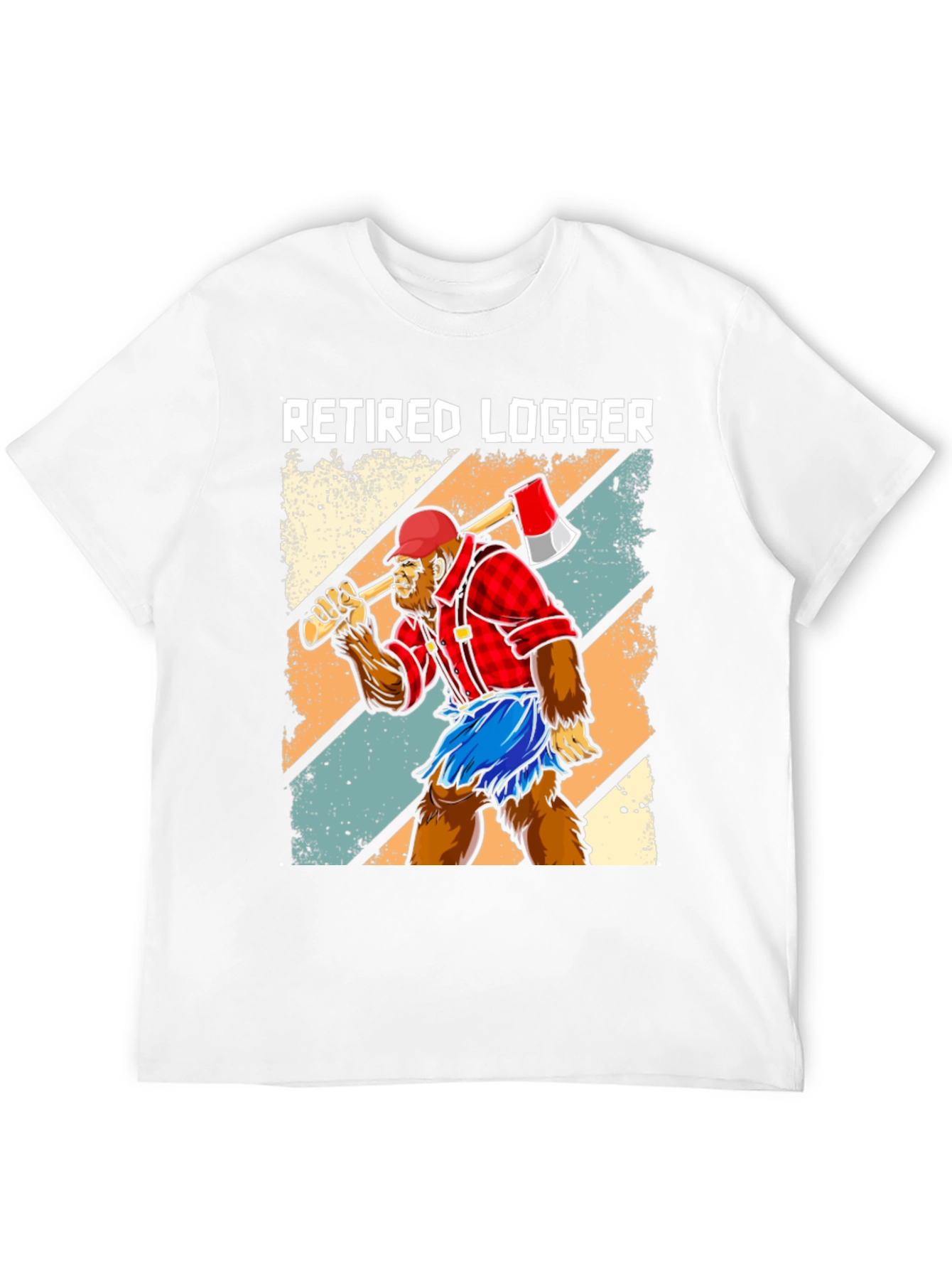 Black Retired Logger Bigfoot Graphic Tee view 12