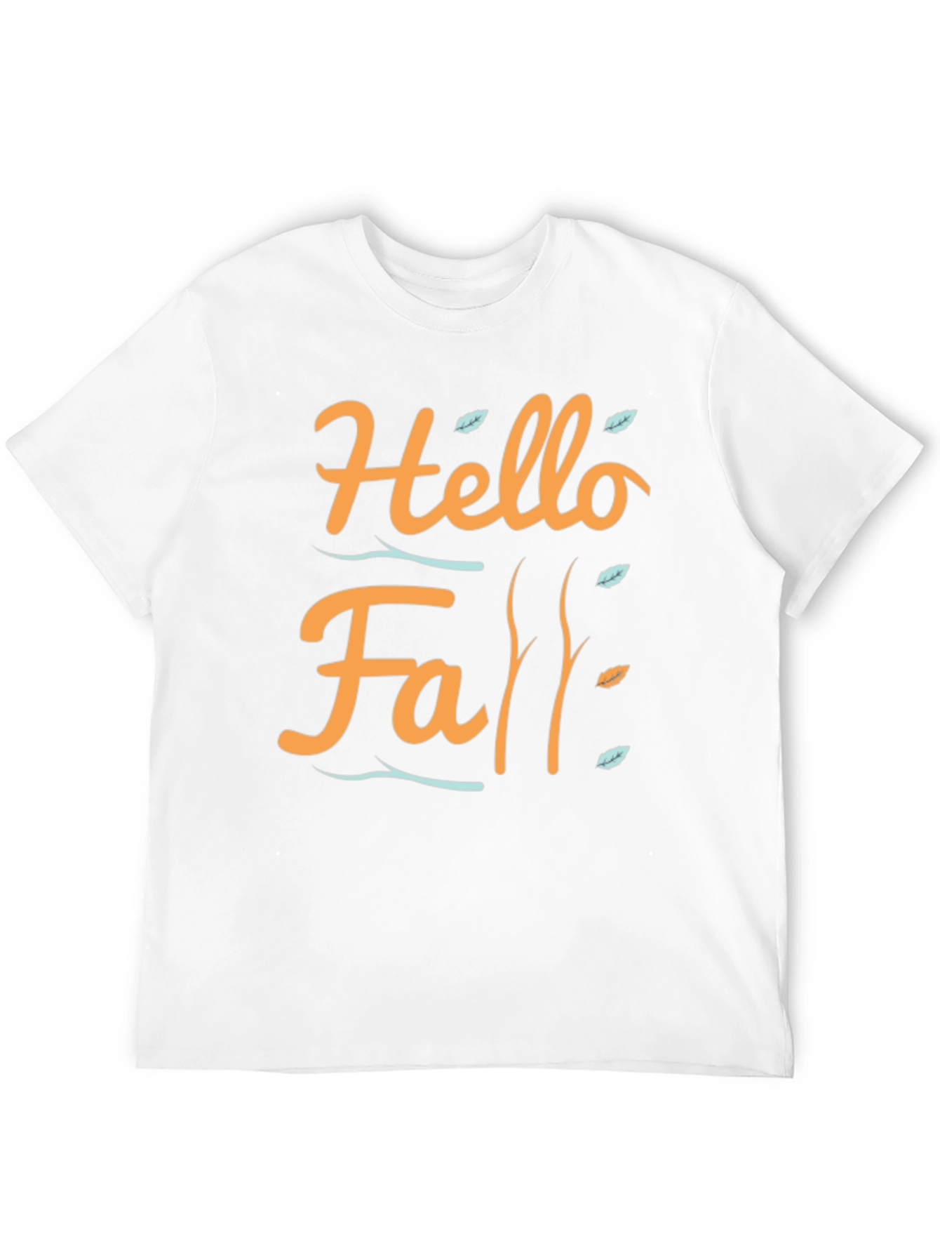 Black Hello Fall T-Shirt - Autumn Season Apparel view 12